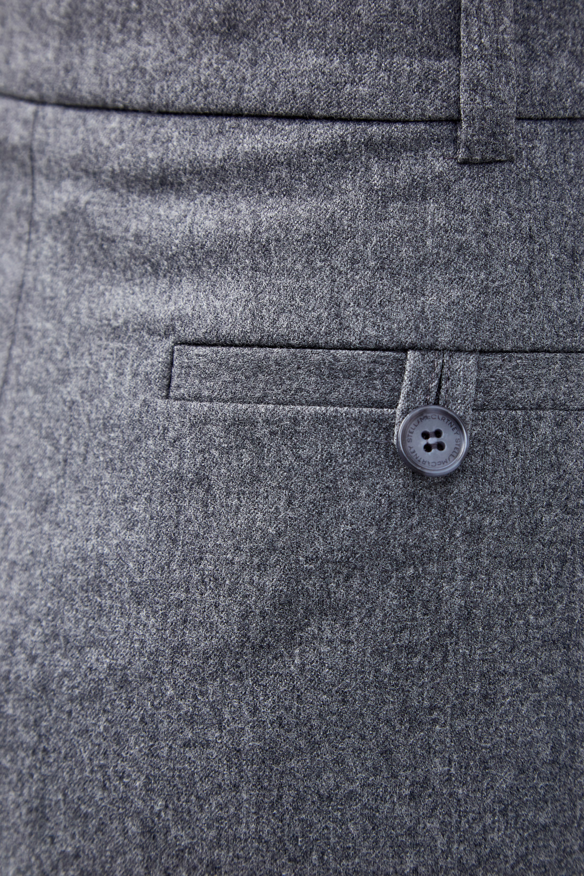 Укороченные брюки из шерстяной фланели STELLA McCARTNEY, цвет серый, размер S - фото 6