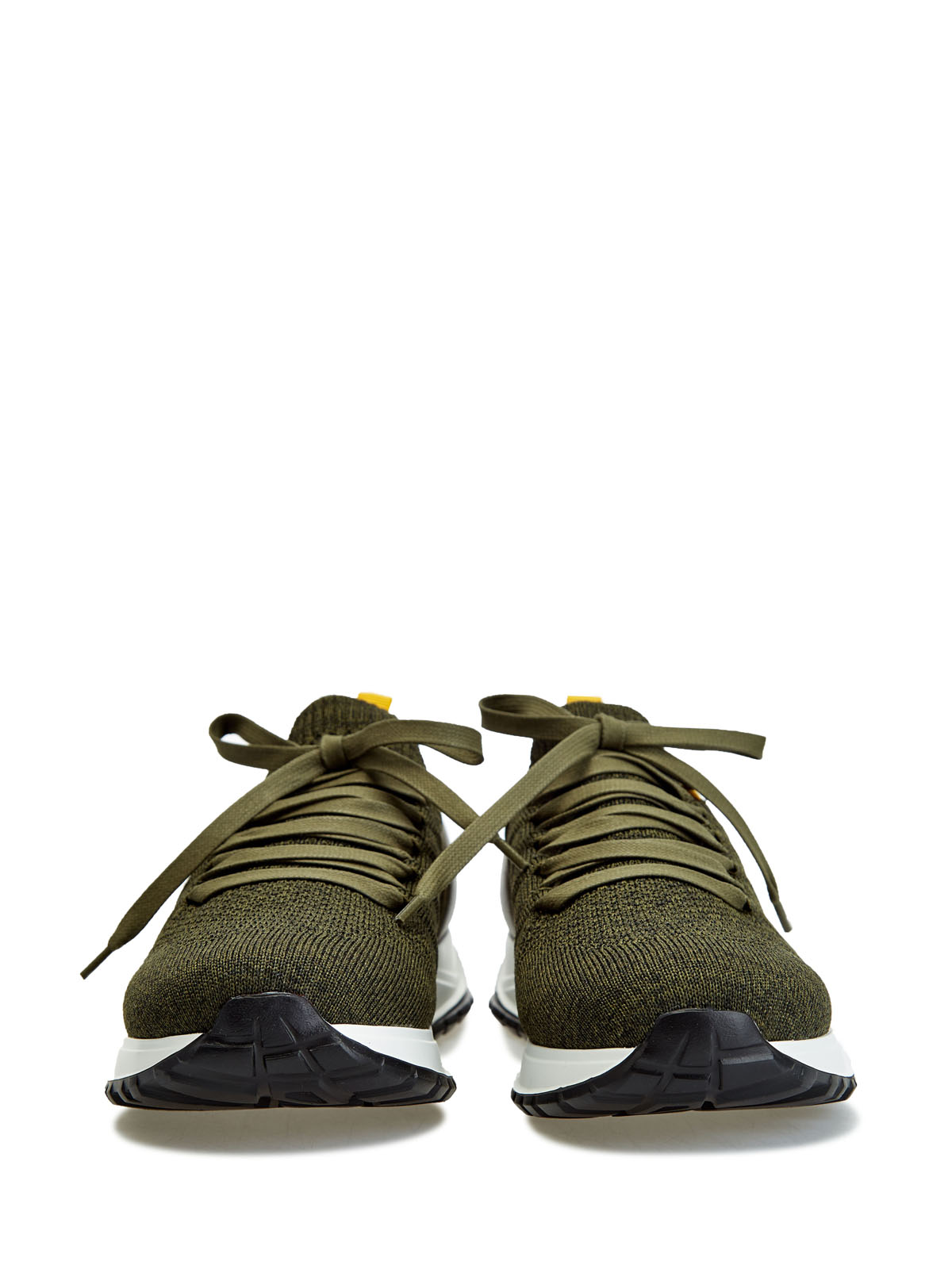 Легкие кроссовки из эластичного текстиля и кожи DOUCAL'S, цвет зеленый, размер 41;41.5;42;42.5;43.5 - фото 5