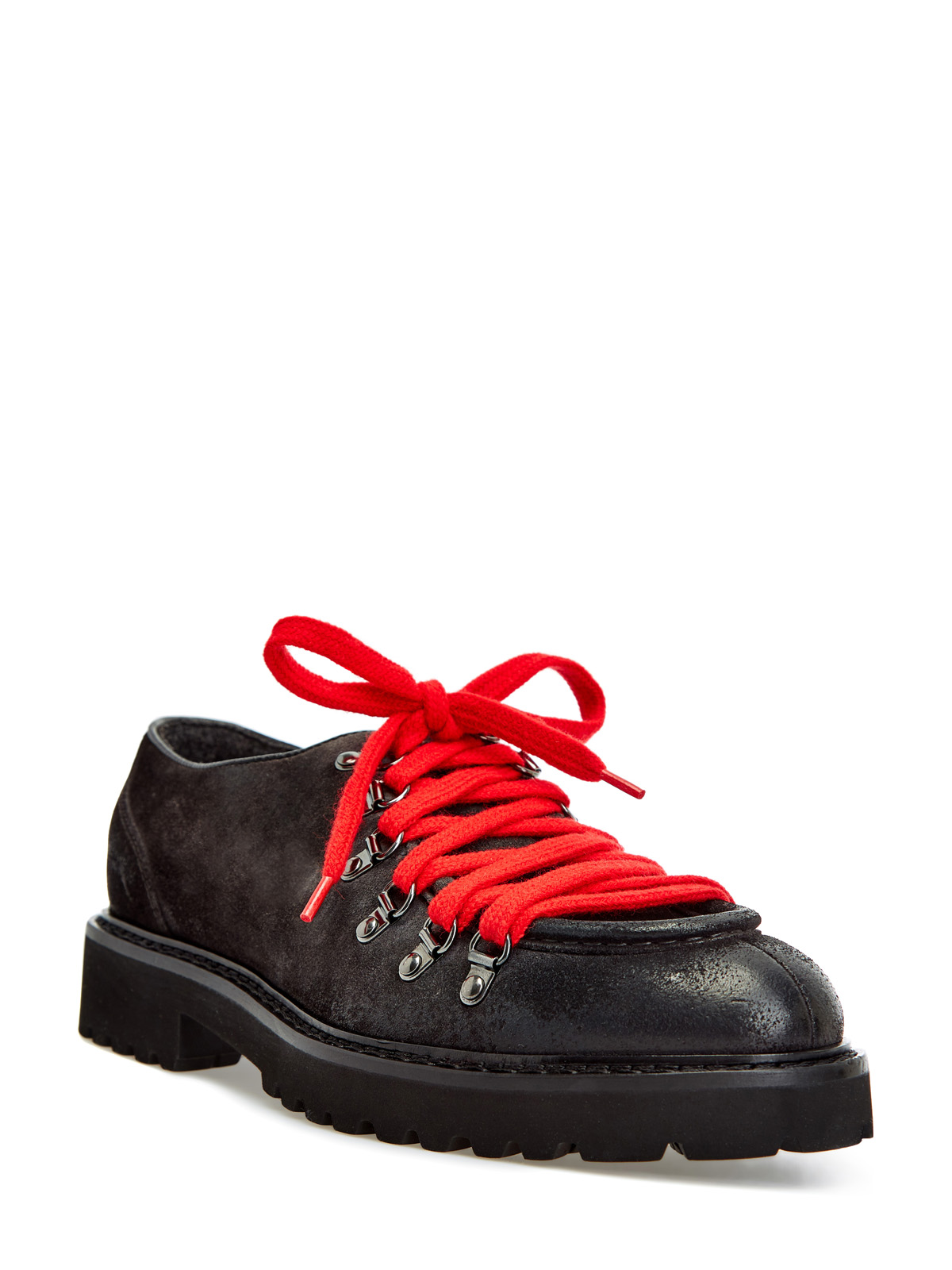 Отполированные вручную ботинки из замши с литыми люверсами DOUCAL'S, цвет коричневый, размер 40.5;41;41.5;42;42.5;43;43.5;44 - фото 2