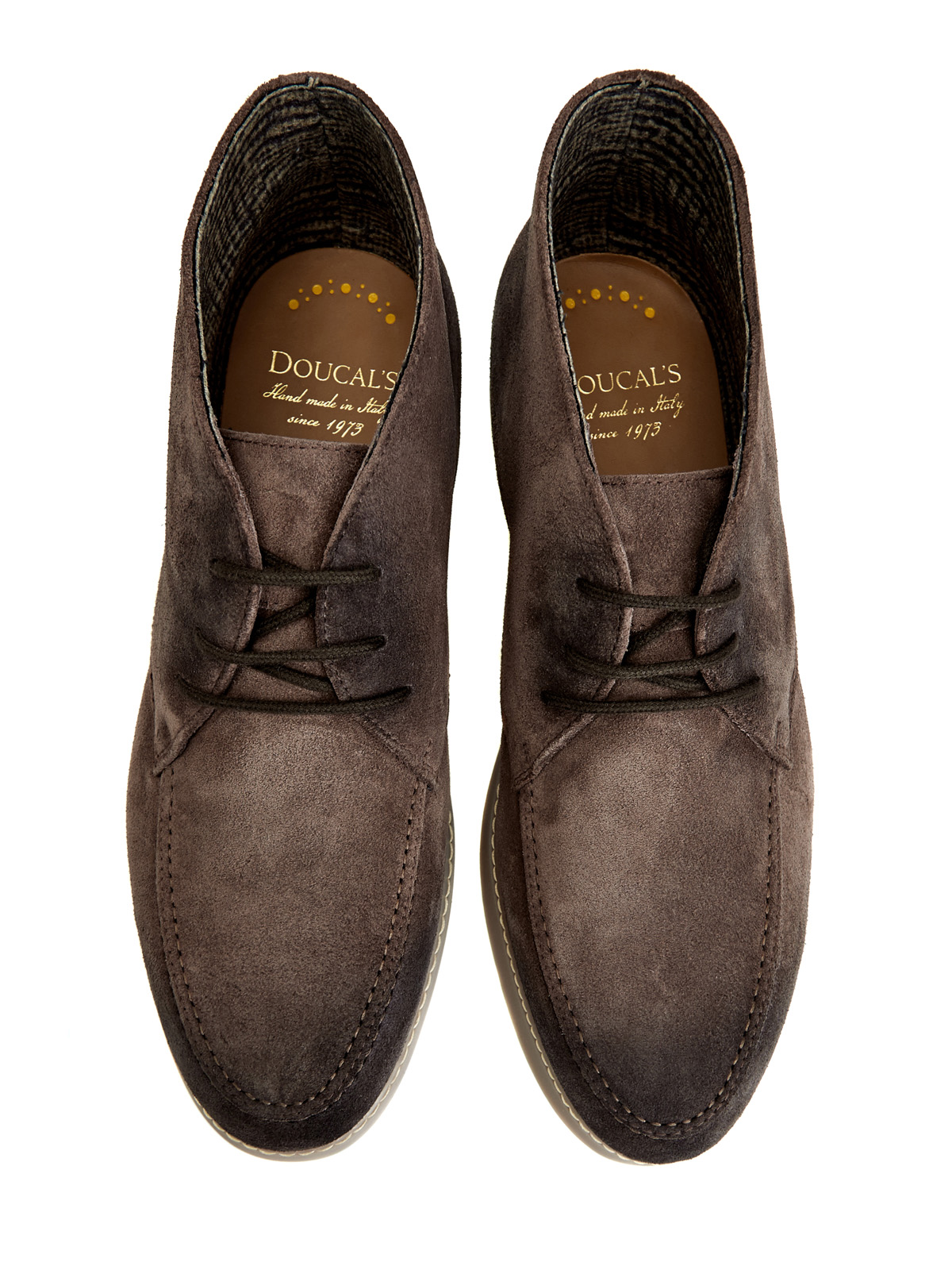 Ботинки из мягкой замши с эффектом патины DOUCAL'S, цвет коричневый, размер 40.5;41;41.5;42;42.5;43;43.5;44 - фото 5