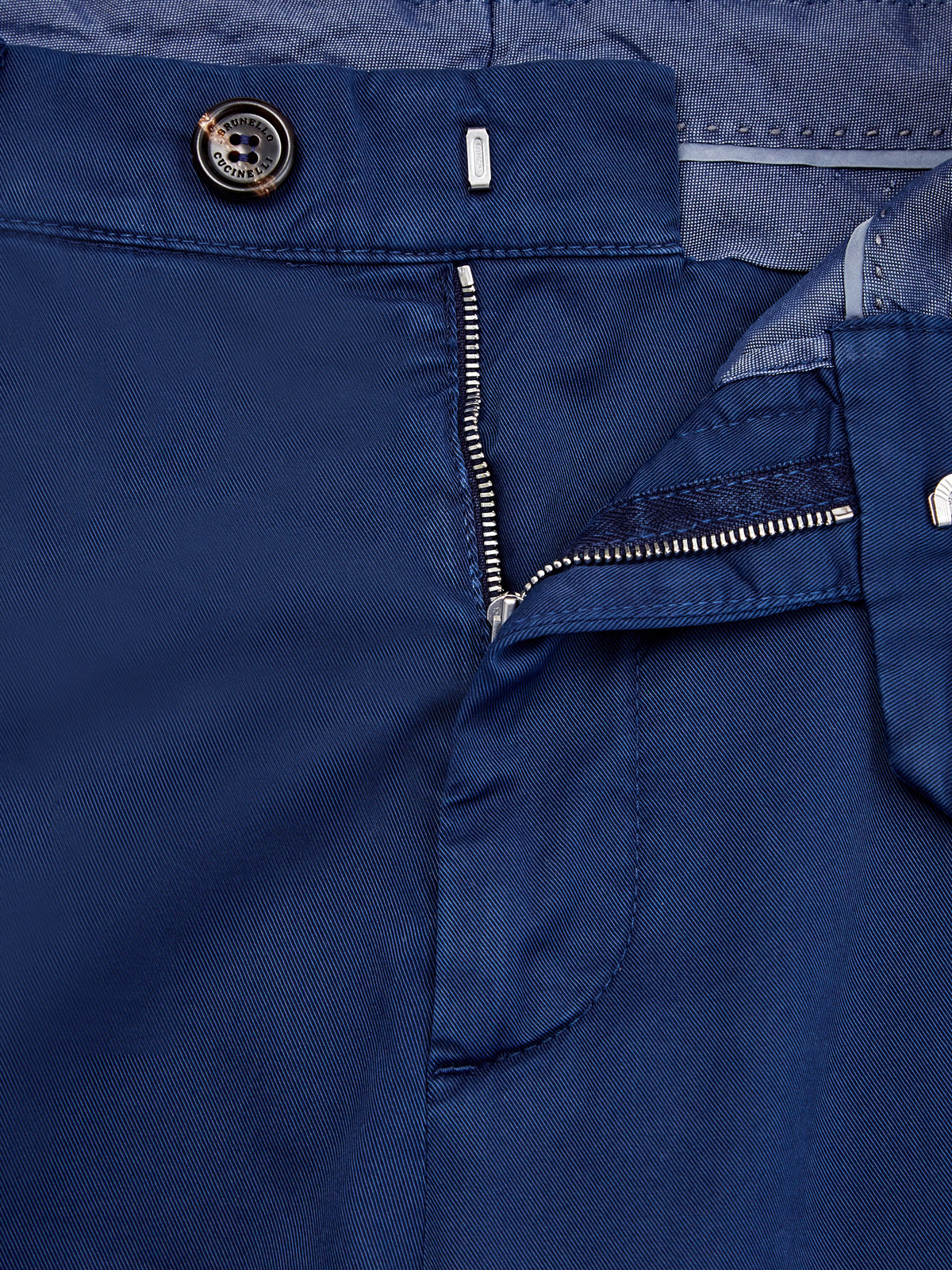 Брюки из хлопкового габардина American Pima с карманами-карго BRUNELLO CUCINELLI, цвет синий, размер 50;52;54;48 - фото 7