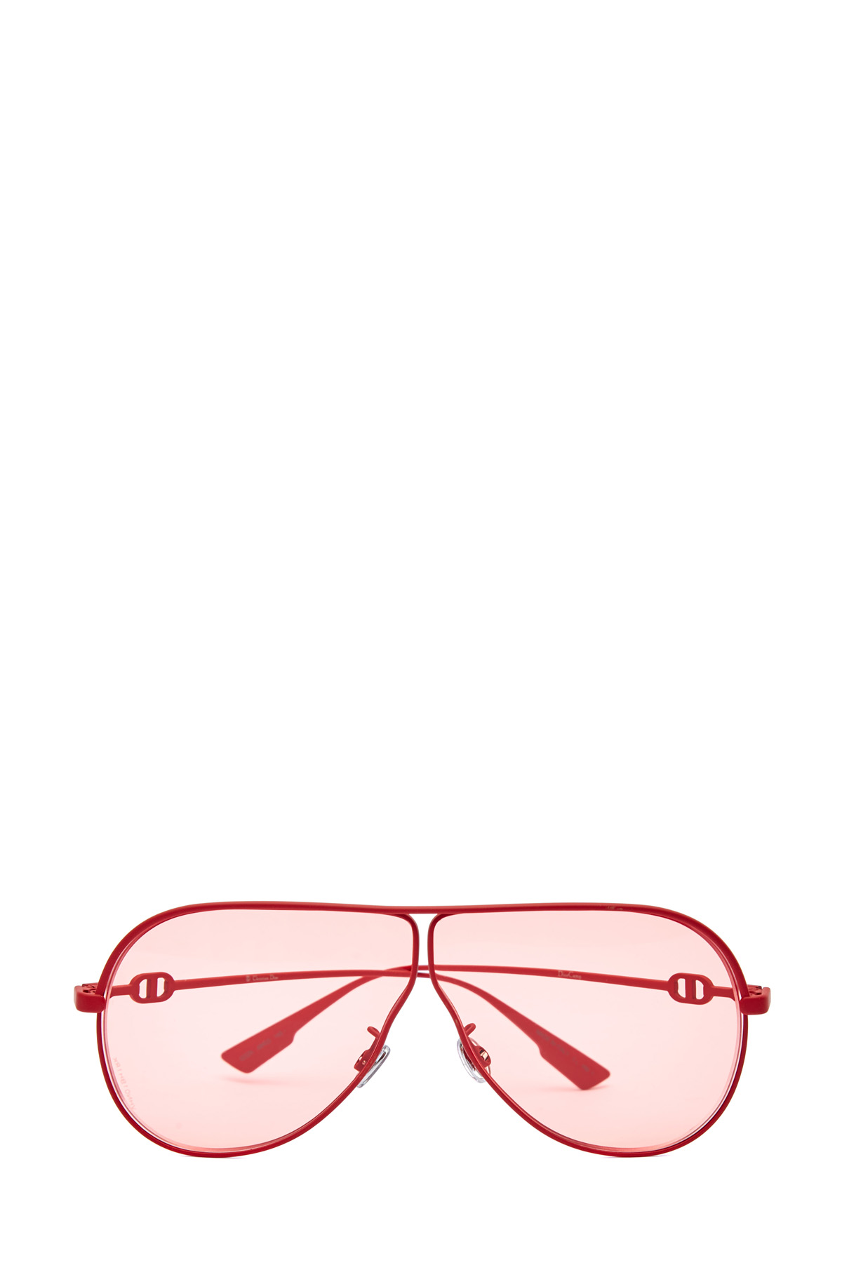 Очки-авиаторы в тонкой прорезиненной оправе DIOR (sunglasses) women, цвет красный, размер XL - фото 1