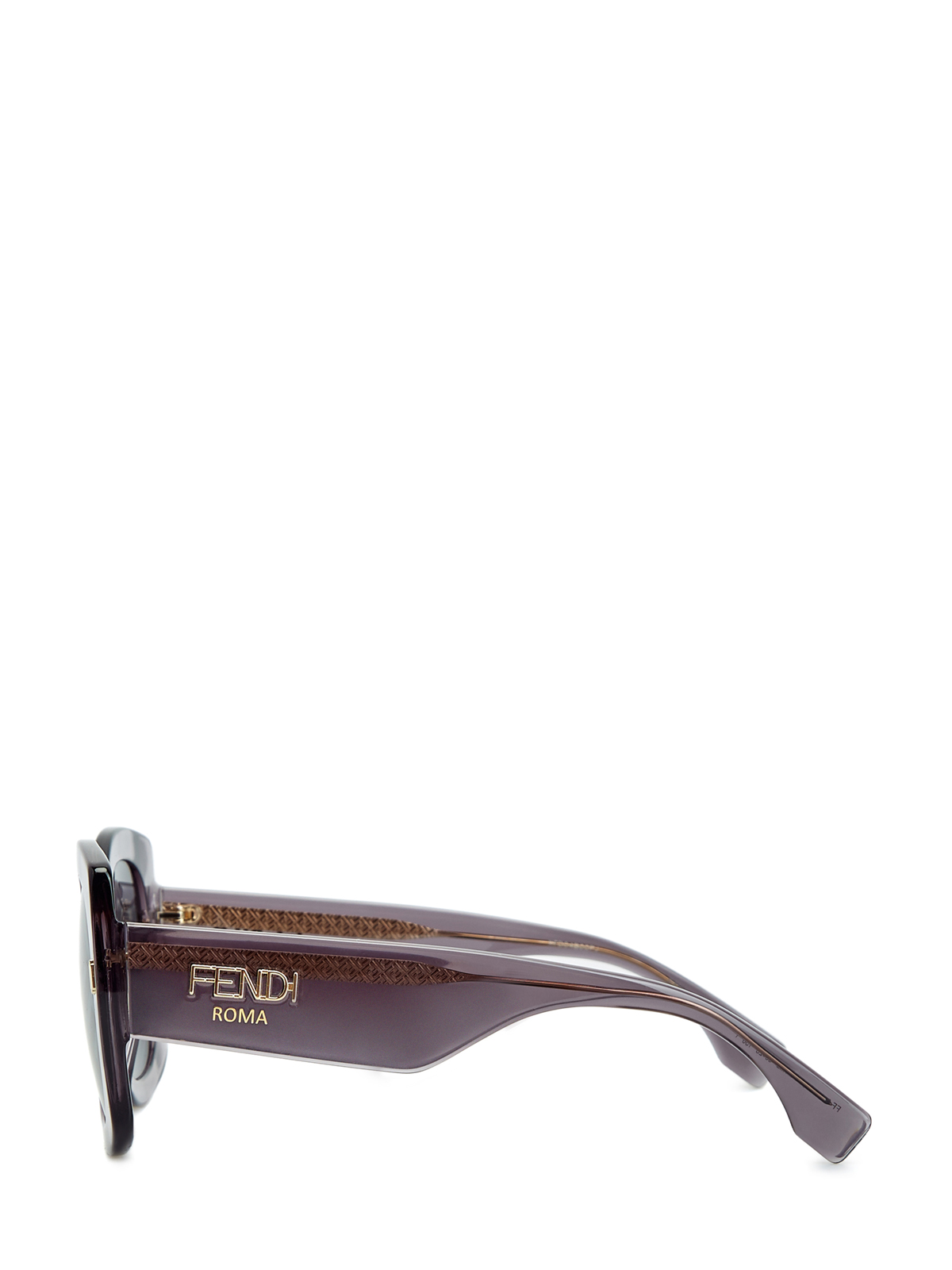 Очки в квадратной трехслойной оправе с принтом Logo FF FENDI (sunglasses), цвет серый, размер 40.5;41;41.5;42;42.5;43.5;44;43 - фото 3