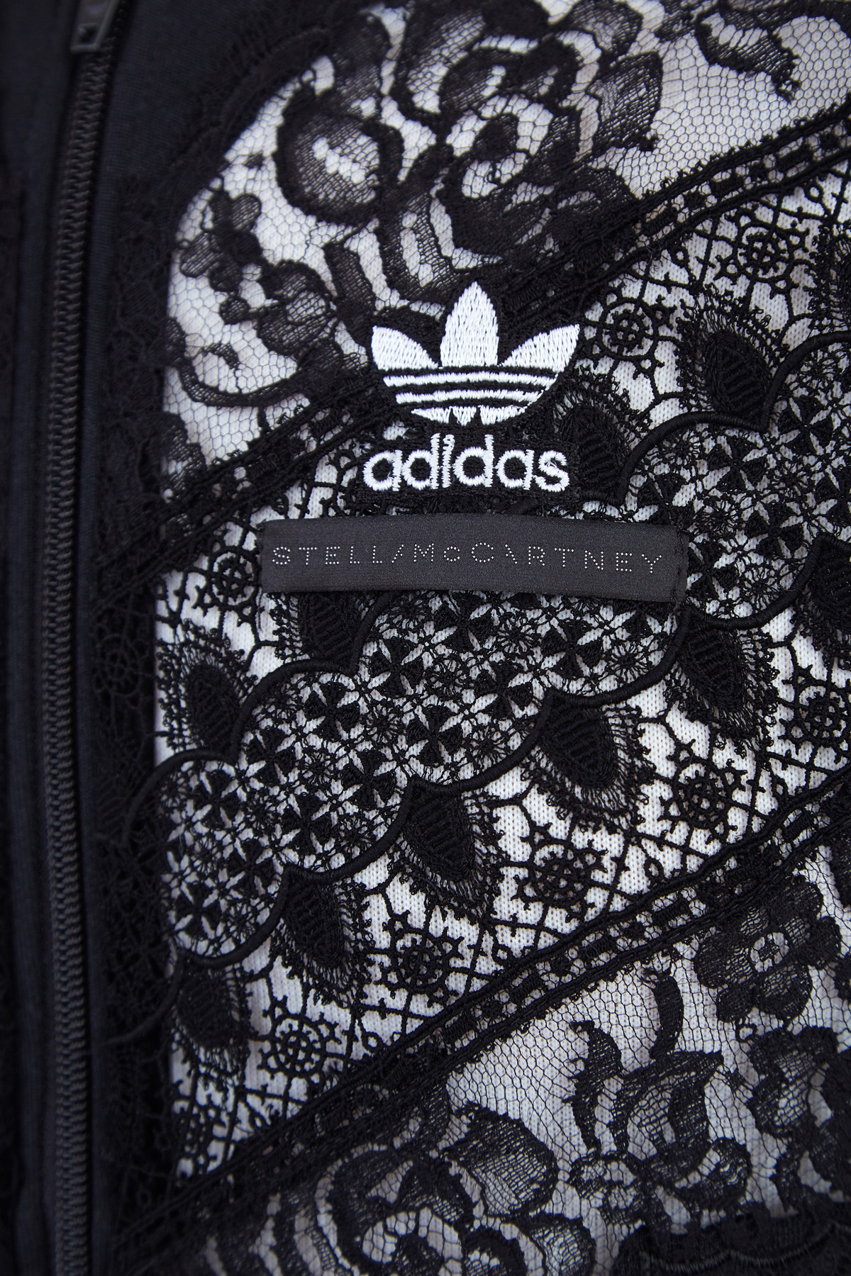 Толстовка с кружевом из коллаборации с брендом Adidas Черный, фото 5