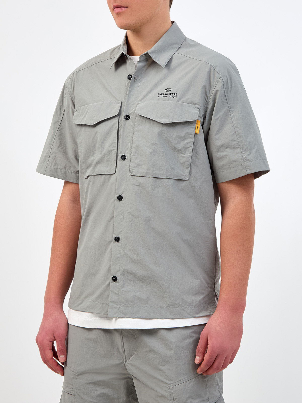 Рубашка Pete из поплина BCI с водоотталкивающей обработкой PARAJUMPERS, цвет серый, размер M;L;XL - фото 3