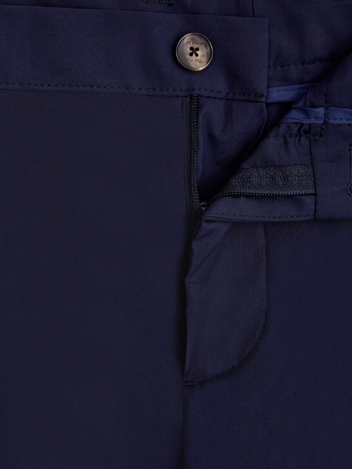 Брюки в стиле sprezzatura из гладкого хлопка ETRO, цвет синий, размер 50;46;54 - фото 7