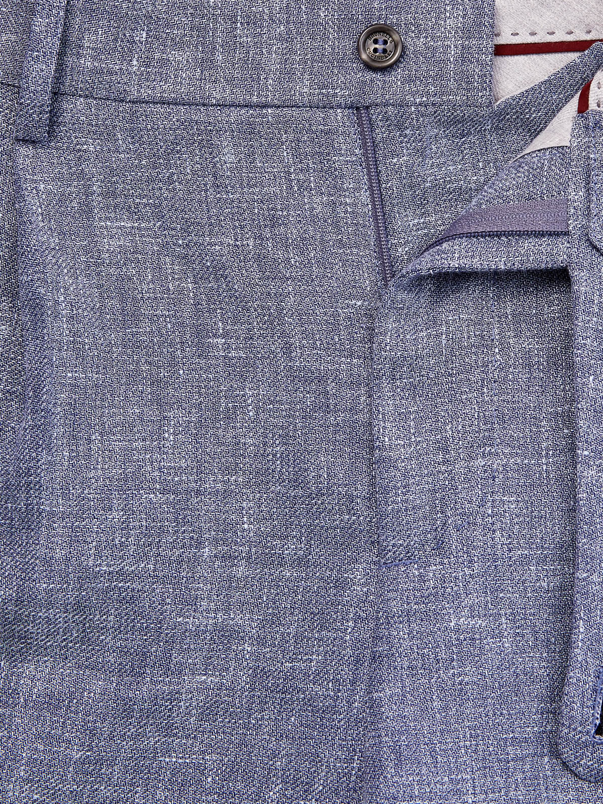 Брюки-чинос из шерсти и льна в стиле sprezzatura BRUNELLO CUCINELLI, цвет серый, размер 46 - фото 7