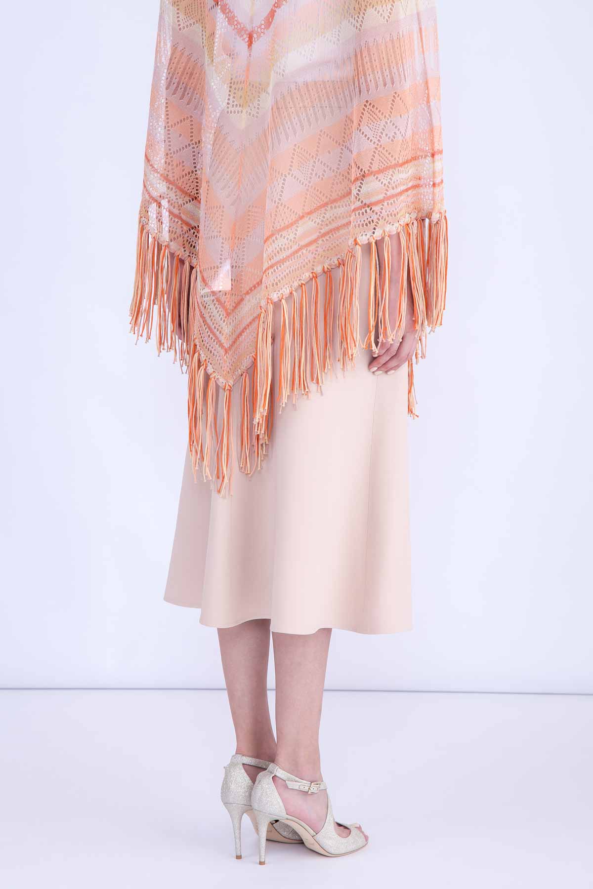 Лаконичная юбка-миди расклешенного кроя ERMANNO SCERVINO, цвет бежевый, размер 46 - фото 3