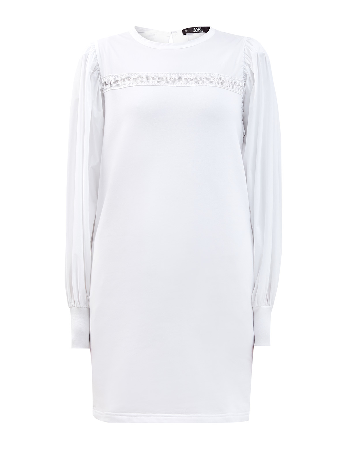 Платье в стиле спортшик с вышитым декором KARL LAGERFELD, цвет белый, размер S;M;XS - фото 1