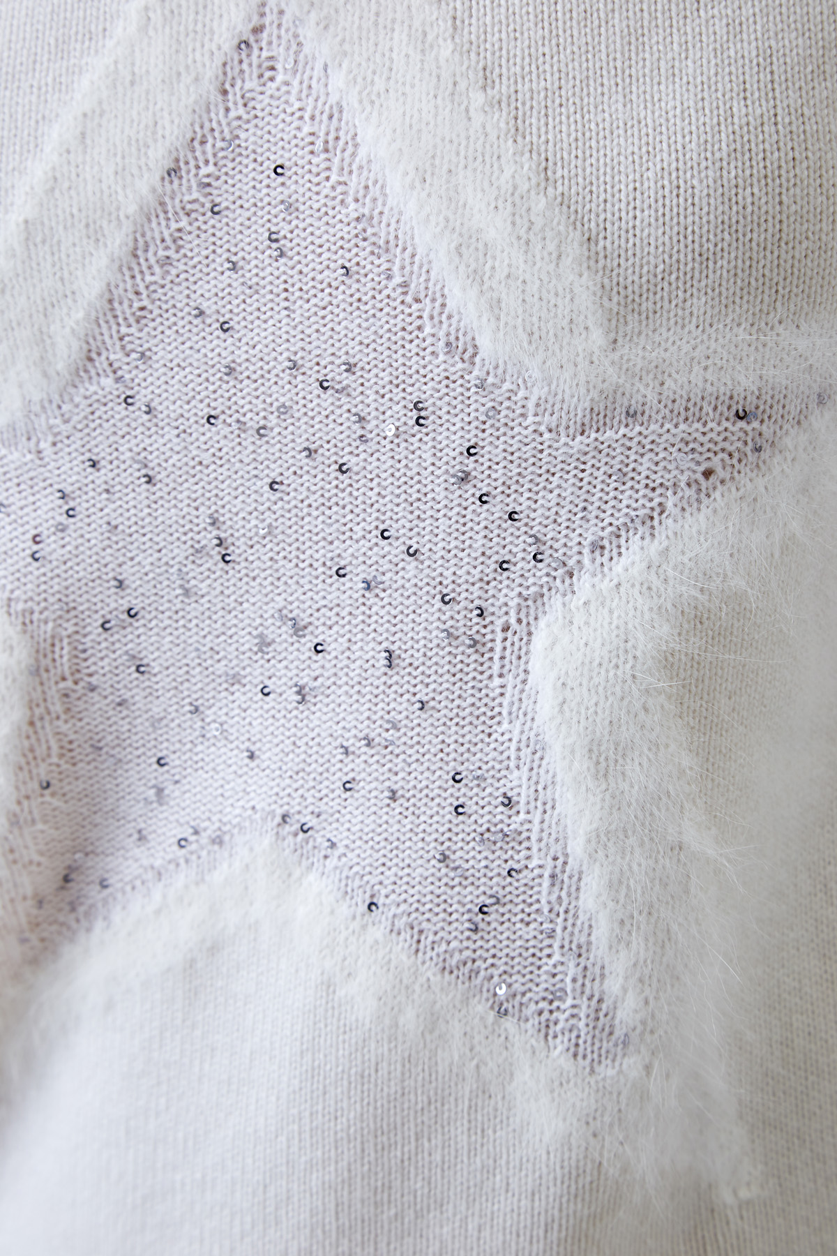 Джемпер из шерсти с нитью ангоры и объемной символикой LORENA ANTONIAZZI, цвет белый, размер 44;48 - фото 5