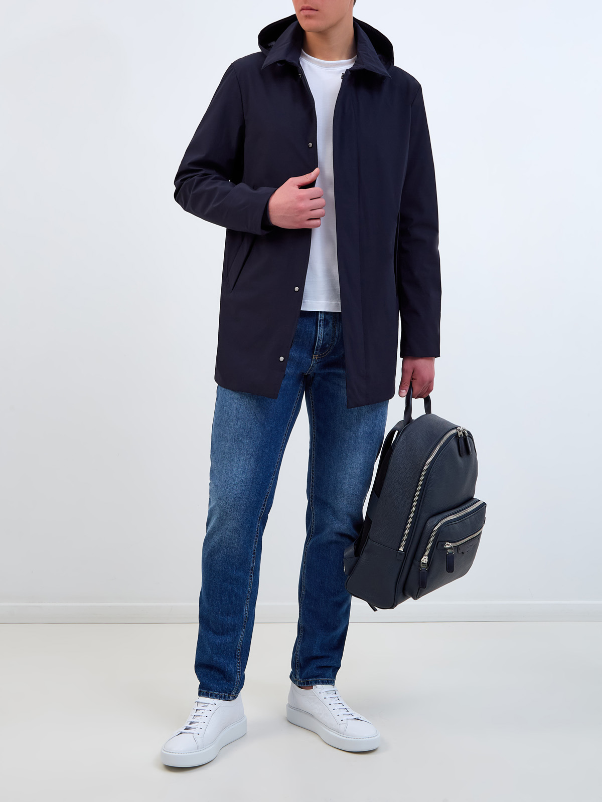 Куртка с классическим отложным воротом и съемным капюшоном на молнии HETREGO, цвет синий, размер L;XL;2XL;3XL;4XL;5XL - фото 2
