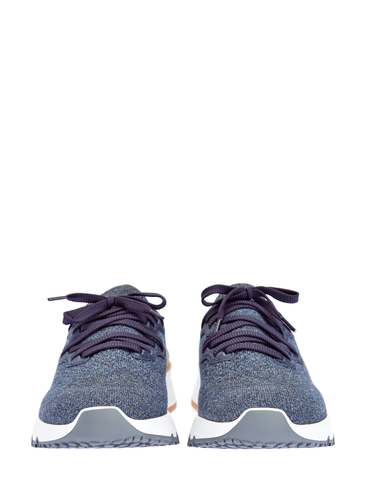 Легкие кроссовки из эластичного хлопка с эргономичной подошвой BRUNELLO CUCINELLI, цвет синий, размер 40;41;42;43;44;45 - фото 6