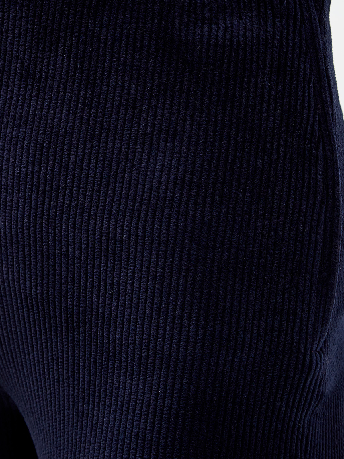 Облегающие брюки из теплого вельвета с эластичными гетрами MONCLER, цвет синий, размер XS;S;M;L - фото 5