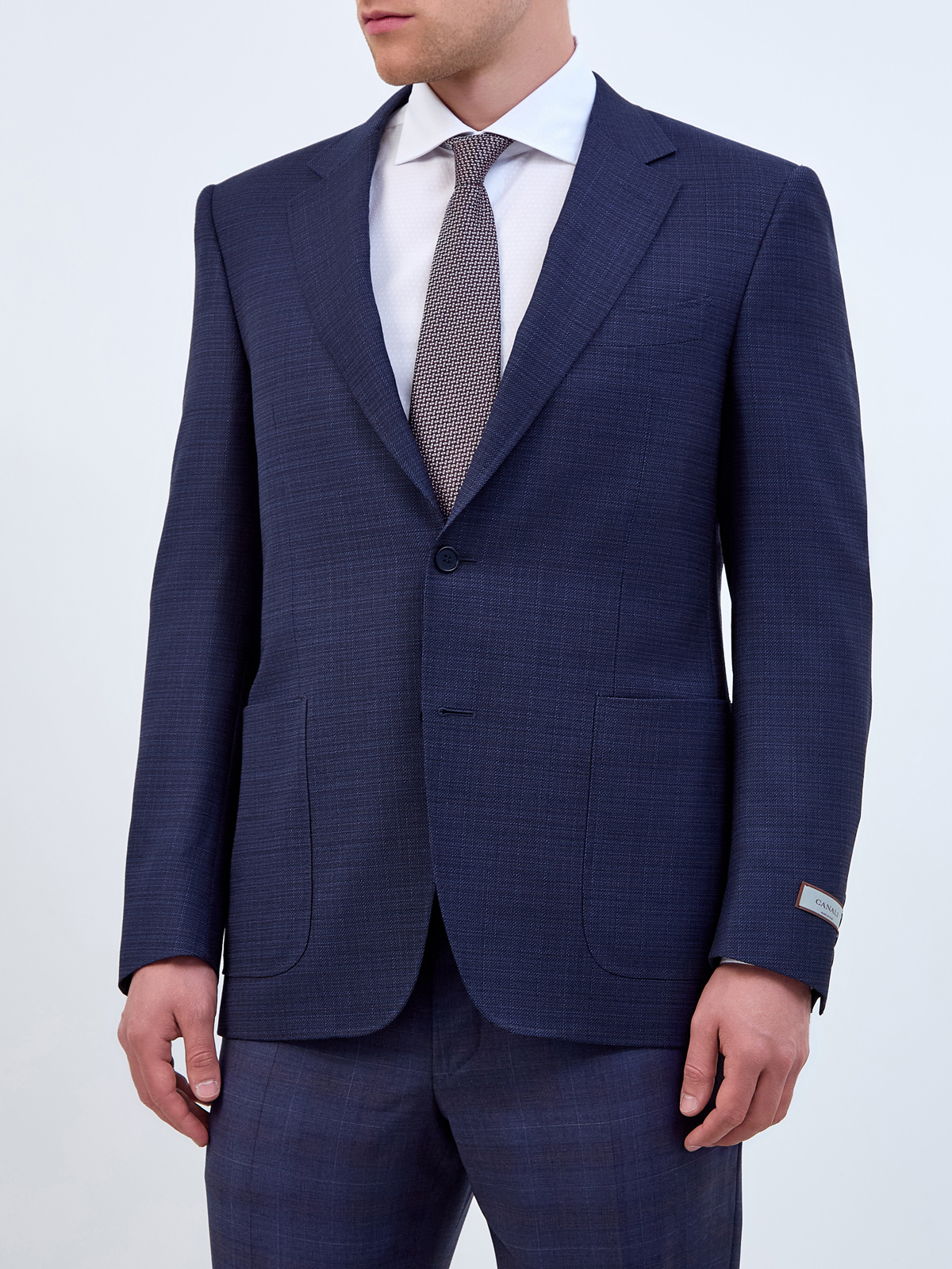 Пиджак ручной работы в классическом стиле из шерстяной ткани CANALI, цвет синий, размер 50;52;54;56;58;60;54;56;58;58 - фото 3