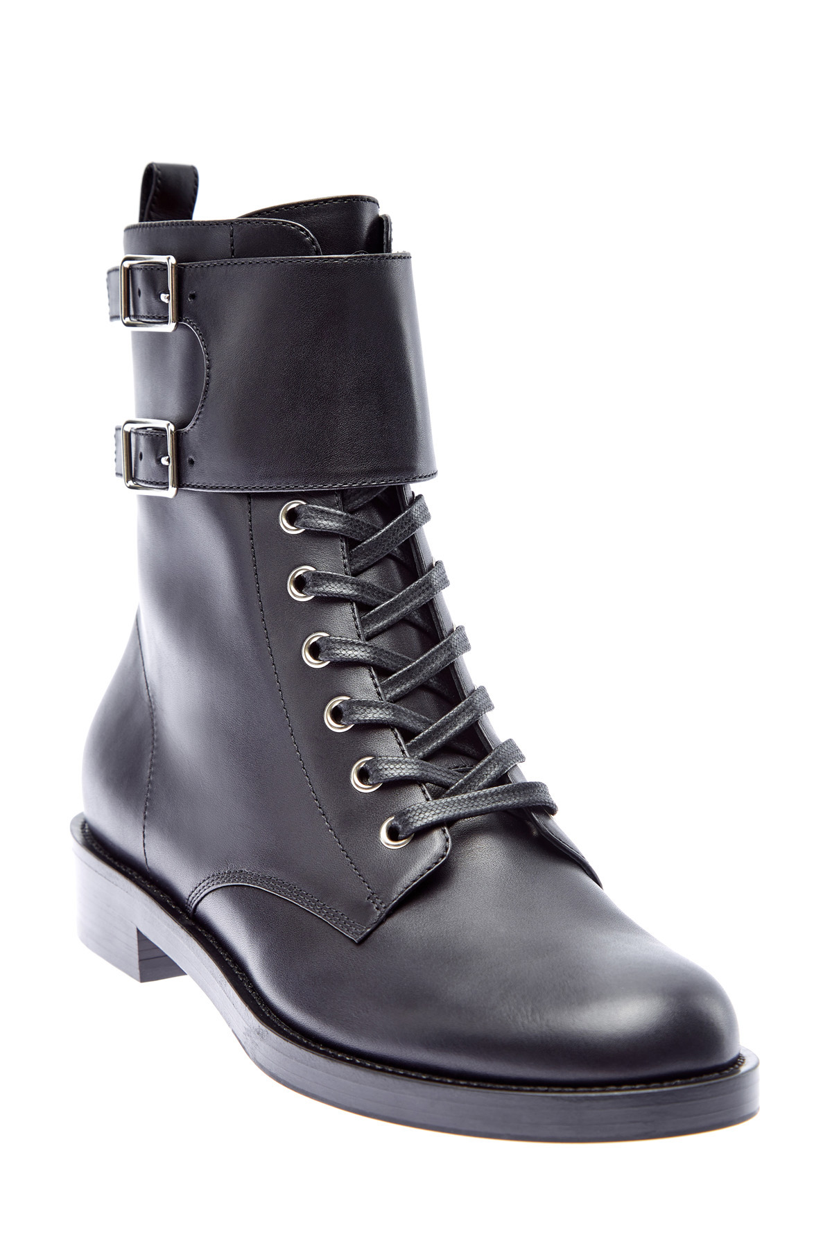 Кожаные ботинки в стиле милитари с пряжками GIANVITO ROSSI, цвет черный, размер 36.5;39;38.5 - фото 3
