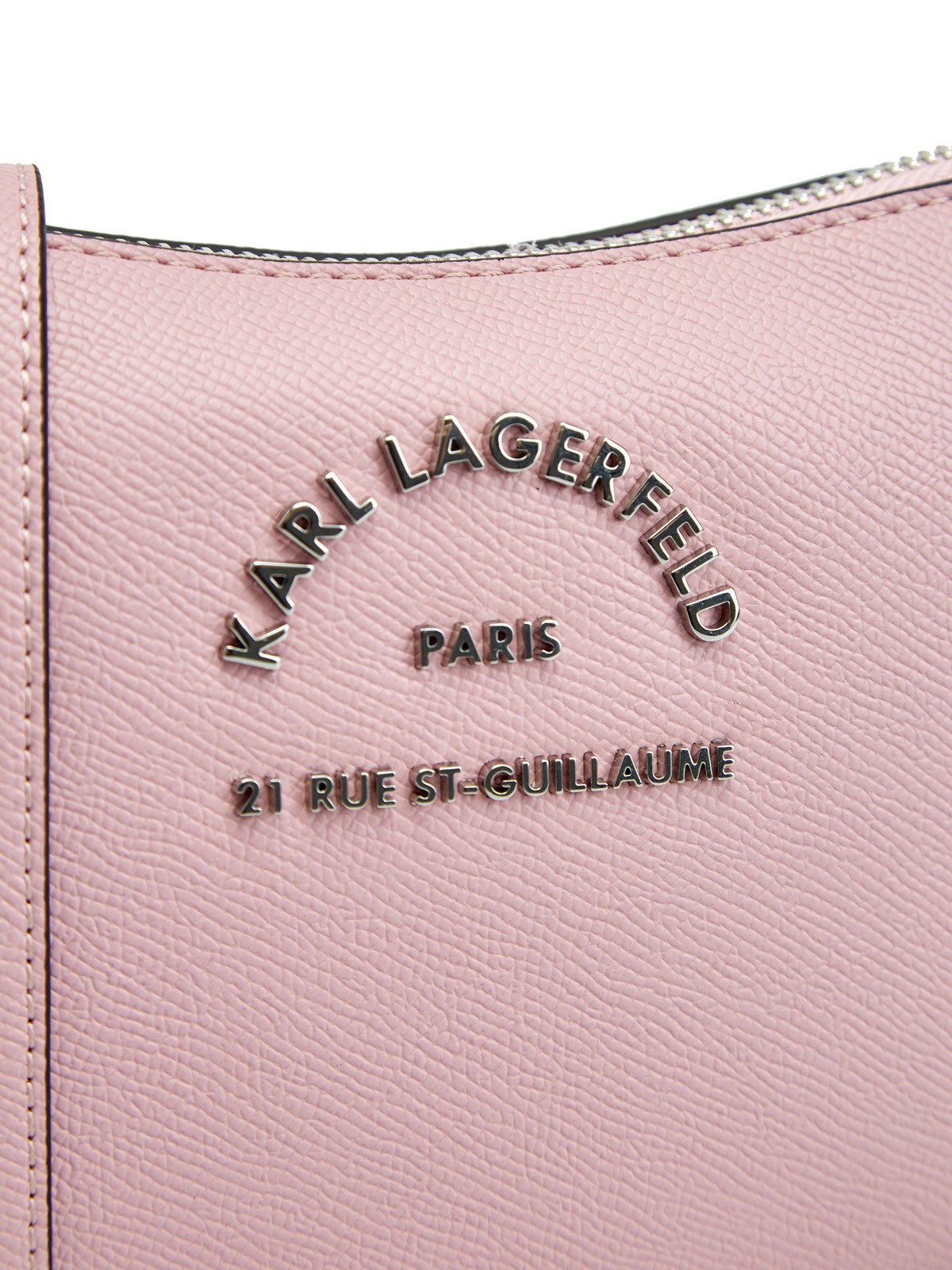Сумка из зернистой эко-кожи с литым декором Rue St-Guillaume KARL LAGERFELD, цвет розовый, размер 37;38;39;40;41;42 - фото 6