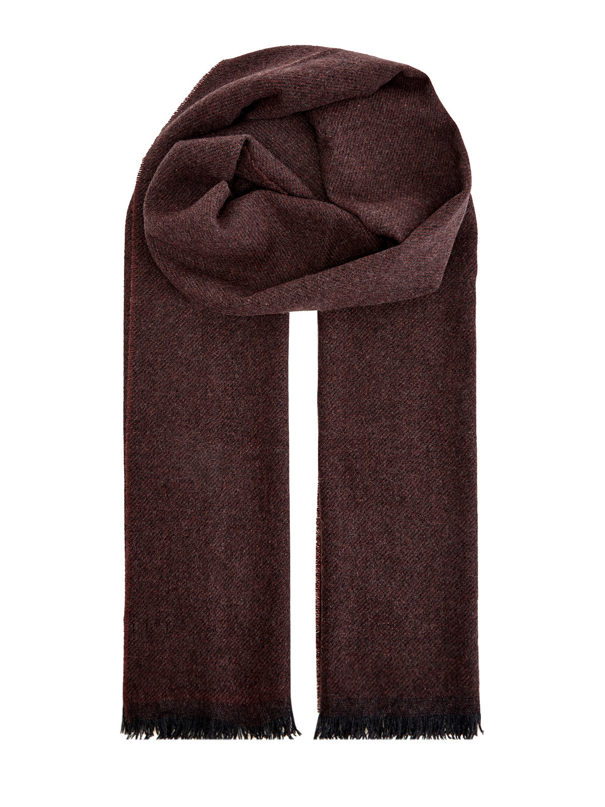 Теплый шарф из кашемира с вышитым логотипом CANALI, цвет бордовый, размер 41.5;44;45