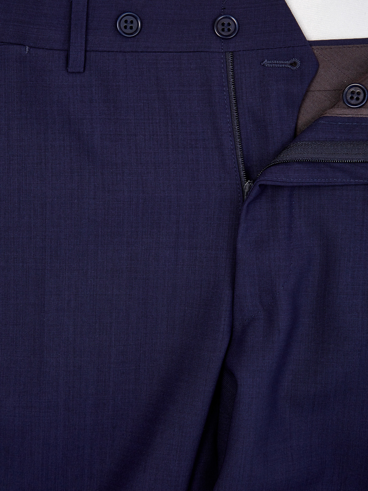 Брюки из шерсти в синей гамме с поясом split-waistband CANALI, цвет синий, размер 46;50;56;58;60;62;48 - фото 7