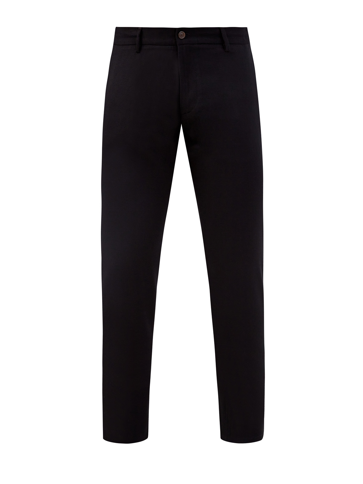 Однотонные брюки из шерсти с замшевой окантовкой CANALI, цвет черный, размер 50;52;54;56 - фото 1