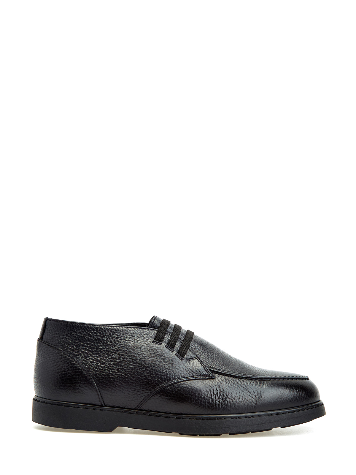 Кожаные ботинки ручной работы с отделкой из меха DOUCAL'S, цвет черный, размер 40.5;41;41.5;42;42.5;43;43.5;44;45