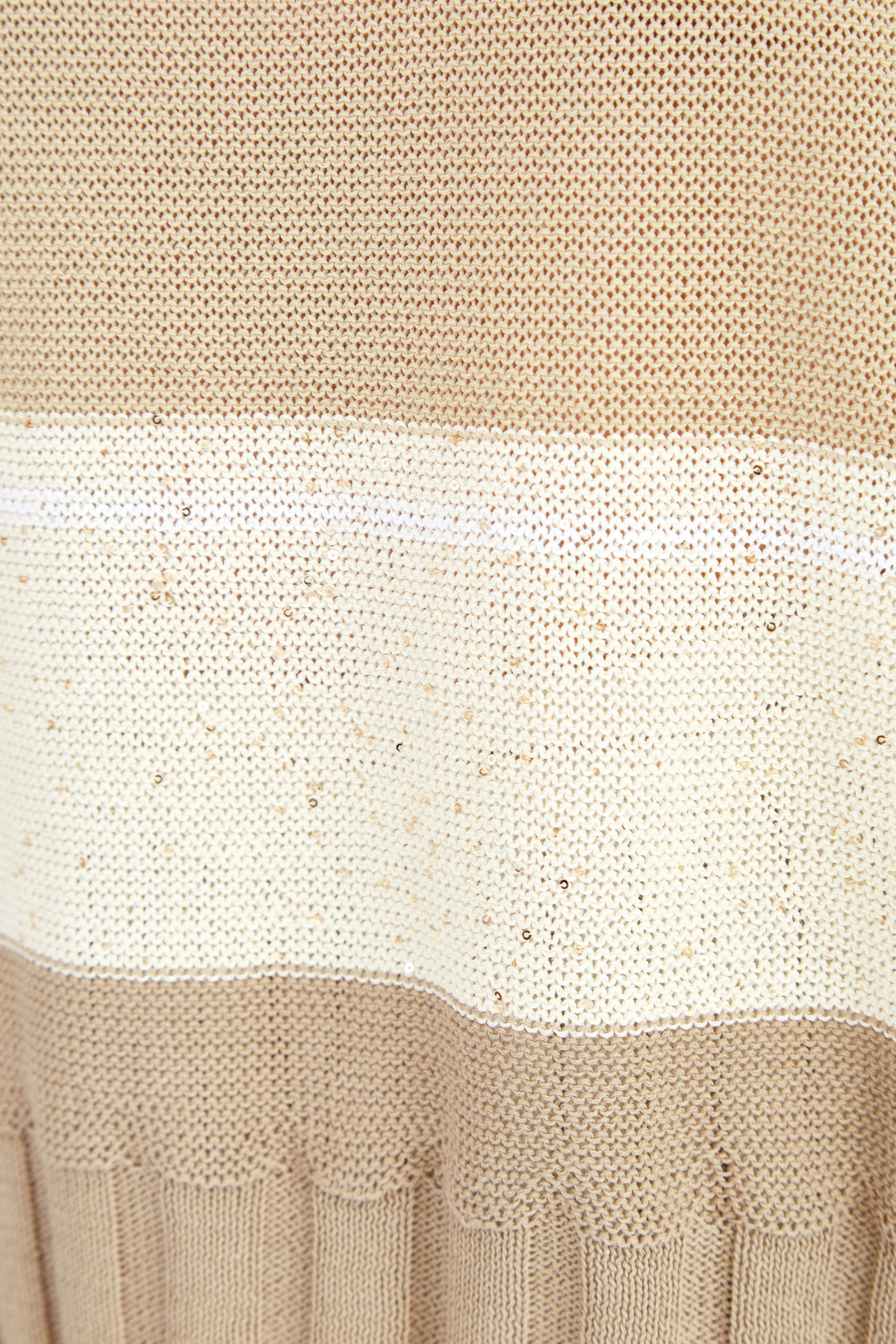 Джемпер объемного oversize-кроя с пайетками и короткими рукавами LORENA ANTONIAZZI, цвет бежевый, размер 44 - фото 5