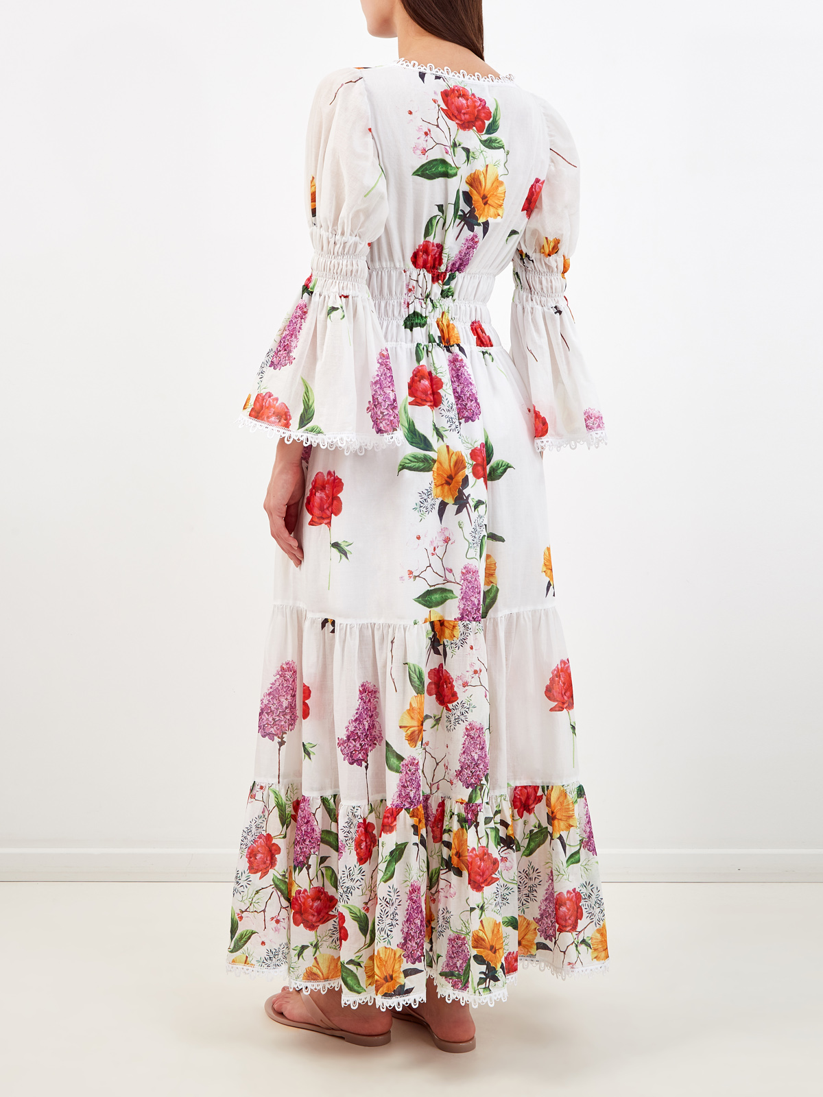 Платье Lipa из воздушного хлопка и кружева с V-образным вырезом CHARO RUIZ IBIZA, цвет белый, размер S;M;L;XL - фото 4