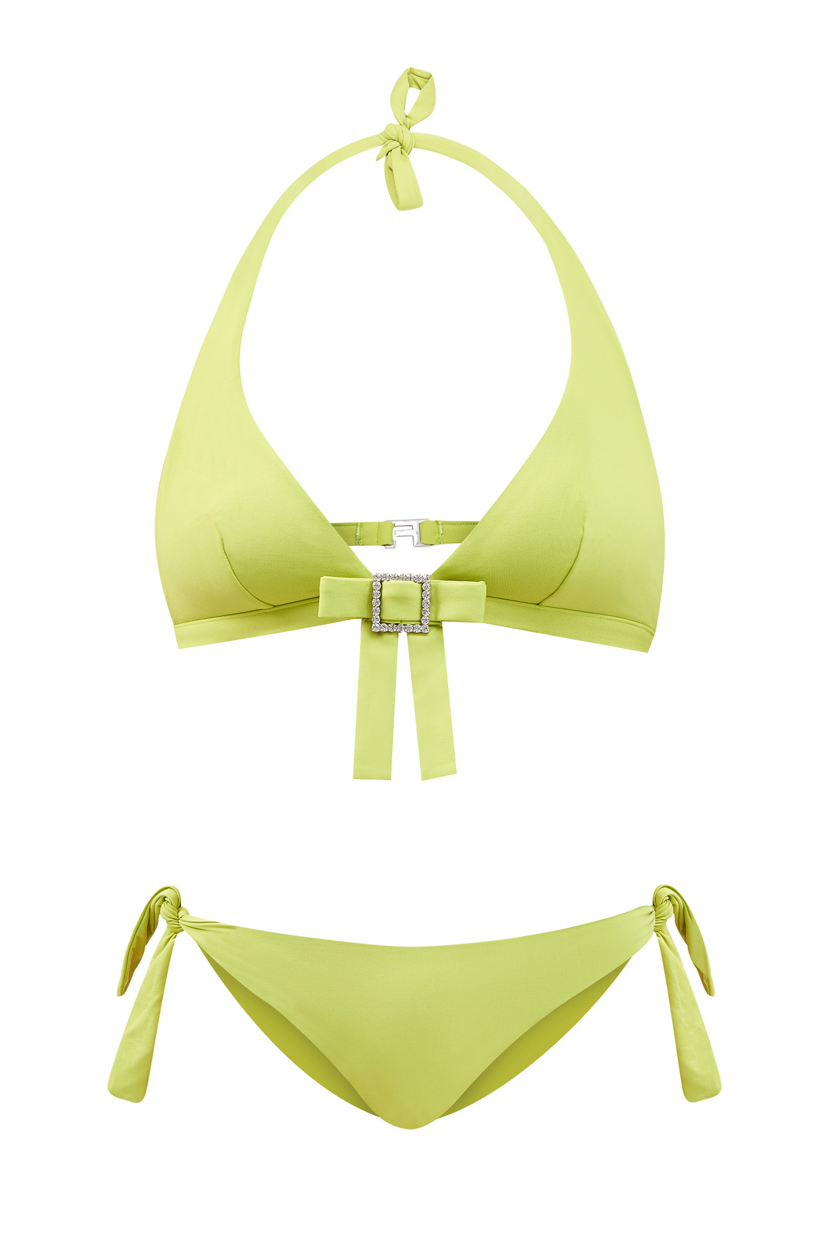 Яркие плавки-бикини из быстросохнущего нейлона с завязками FISICO, цвет зеленый, размер S;M;L;XS - фото 1