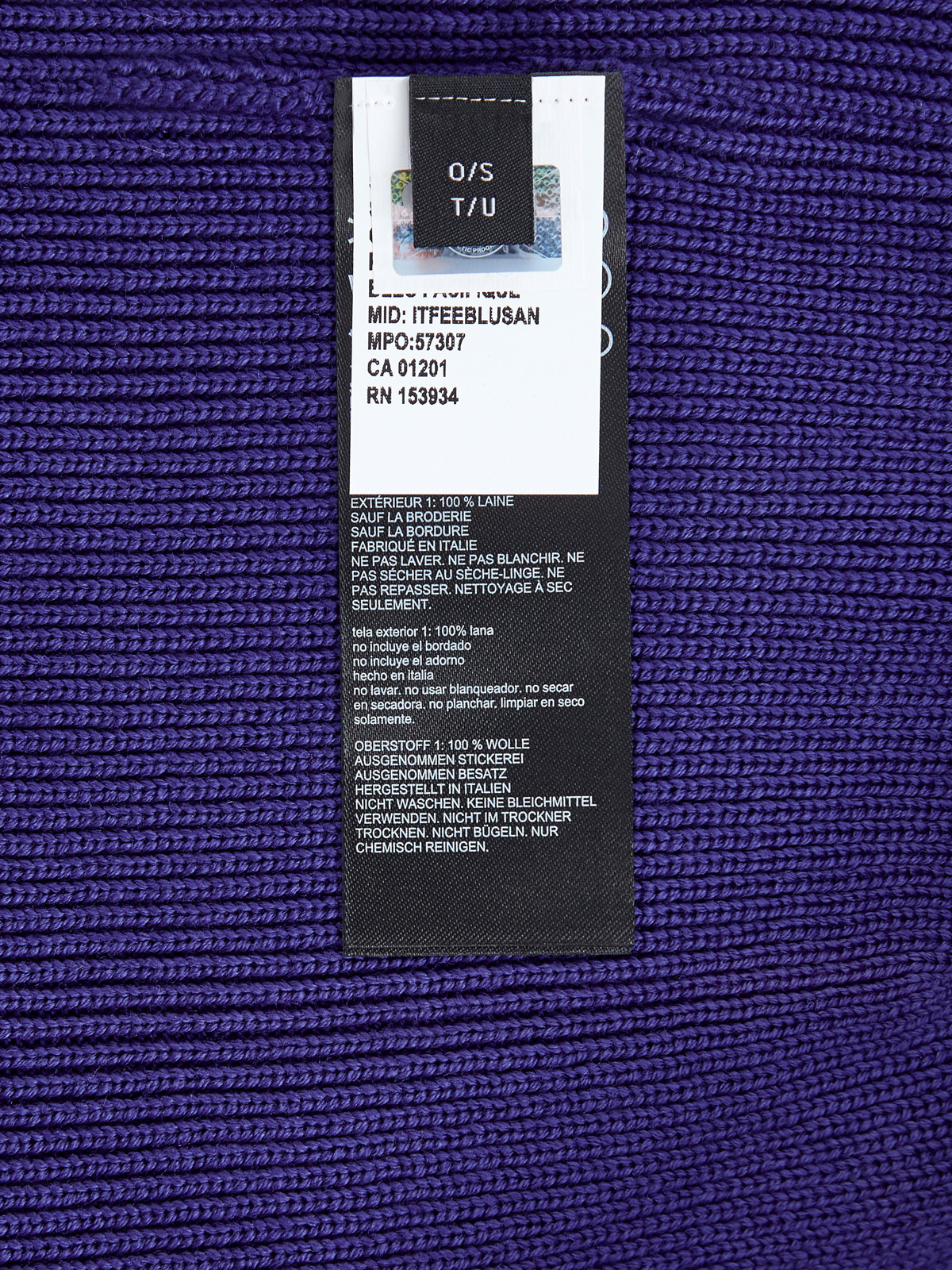 Шапка из шерсти эластичной вязки с макро-логотипом Arctic CANADA GOOSE, цвет синий, размер L;S - фото 4