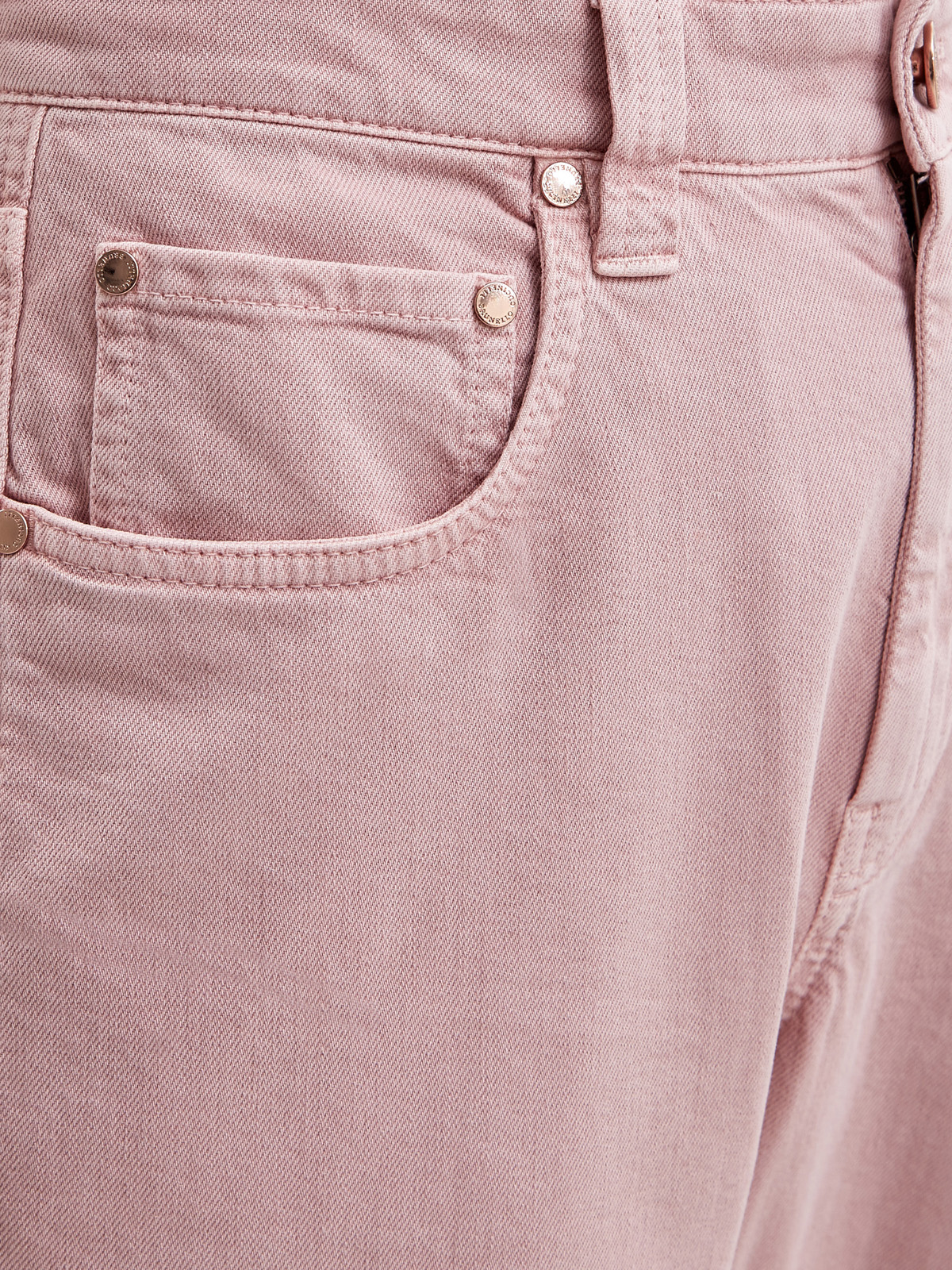 Расклешенные джинсы с нашивкой из кожи и деталью Мониль BRUNELLO CUCINELLI, цвет розовый, размер 46;40 - фото 3
