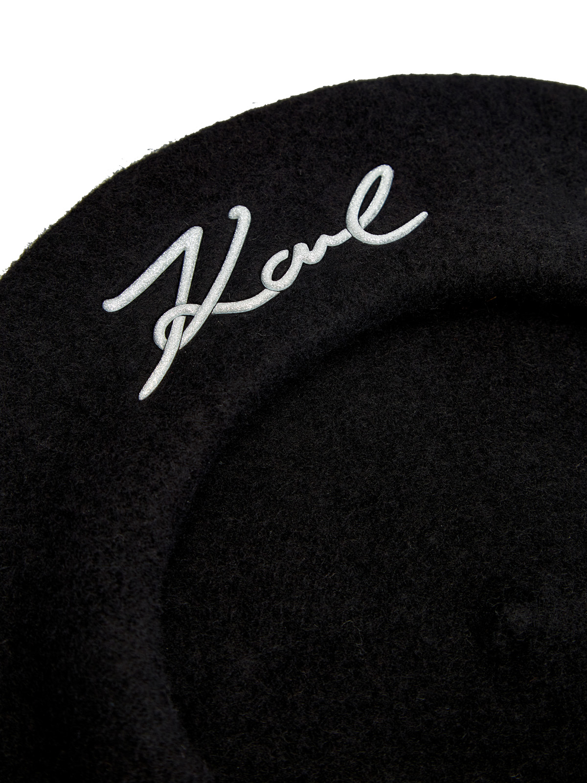 Берет из шерсти с мерцающим декором K/Signature KARL LAGERFELD, цвет черный, размер 50;54;56 Берет из шерсти с мерцающим декором K/Signature - фото 4