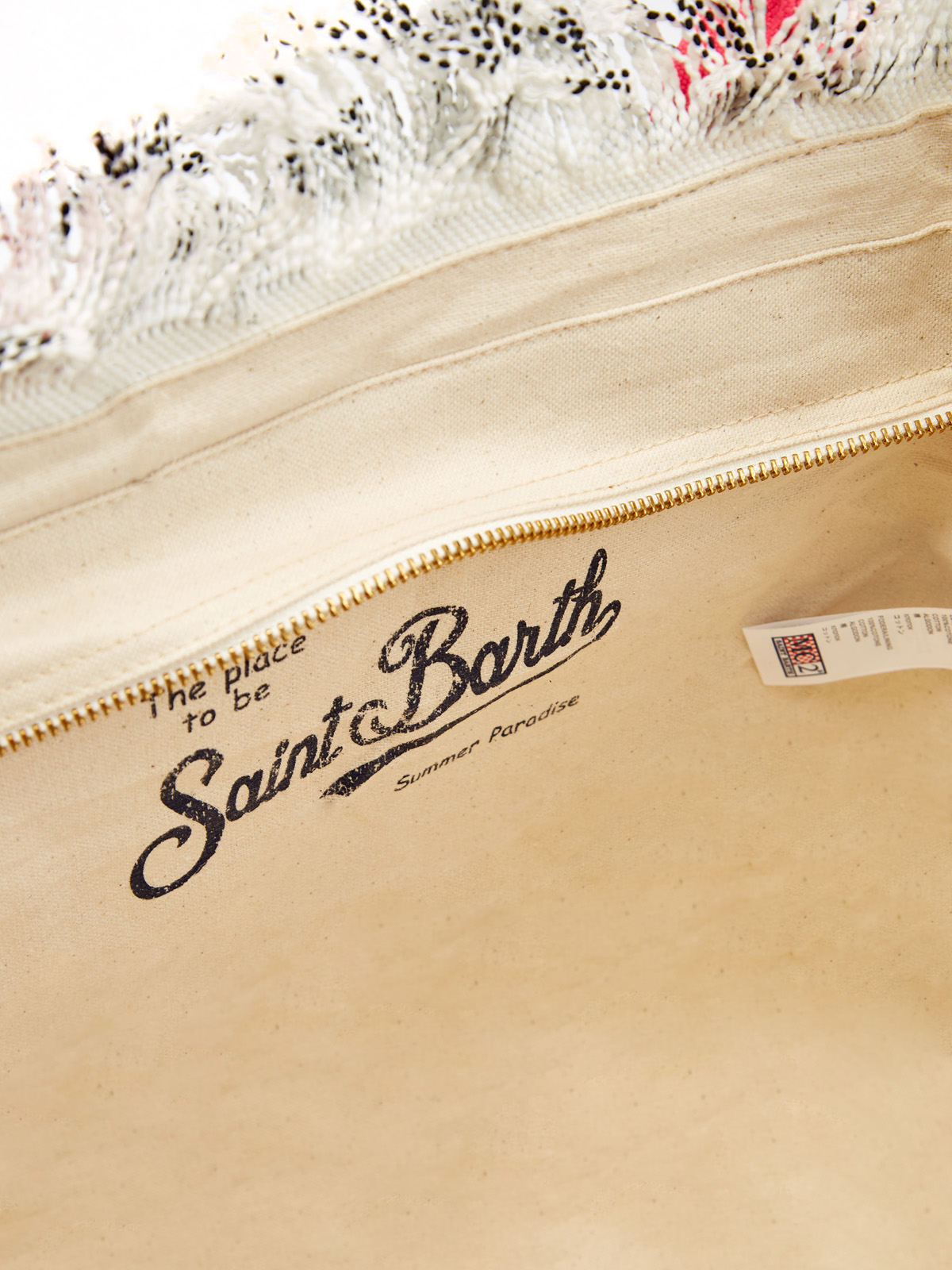 Вместительная сумка из хлопкового канваса с принтом MC2 SAINT BARTH, цвет мульти, размер S - фото 6