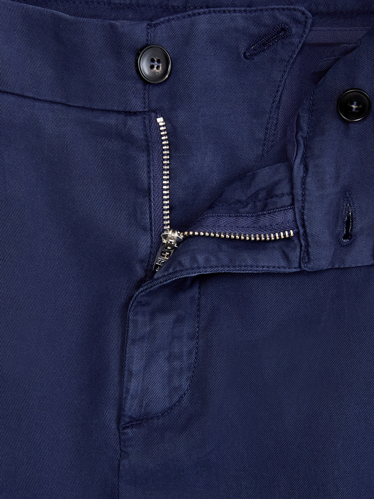 Однотонные брюки в стиле casual из лиоцелла и хлопка CANALI, цвет синий, размер 48;50;52;56 - фото 6