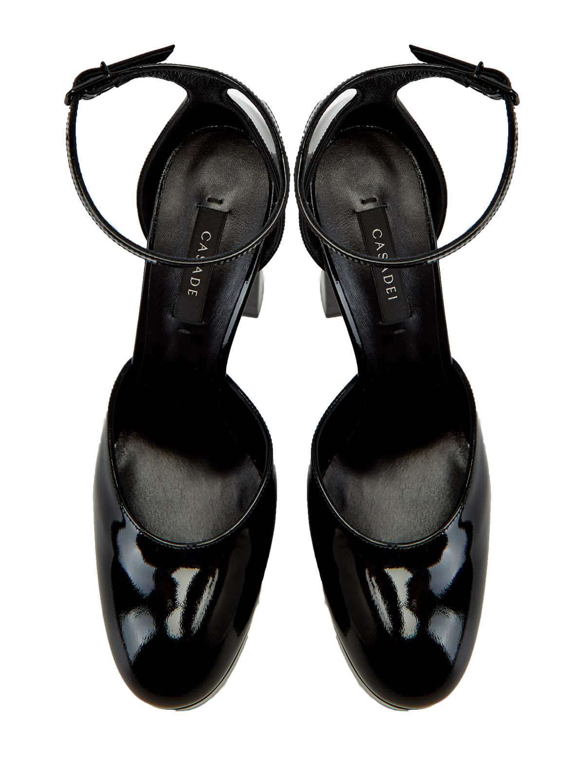 Туфли Betty из лакированной кожи на платформе CASADEI, цвет черный, размер 36.5;37;37.5;38;38.5;39;39.5;40;41 - фото 4