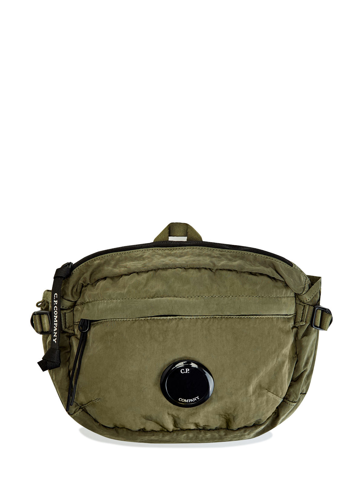 Компактная сумка из водостойкого нейлона с линзой C.P.COMPANY, цвет зеленый, размер 45;45.5 - фото 1