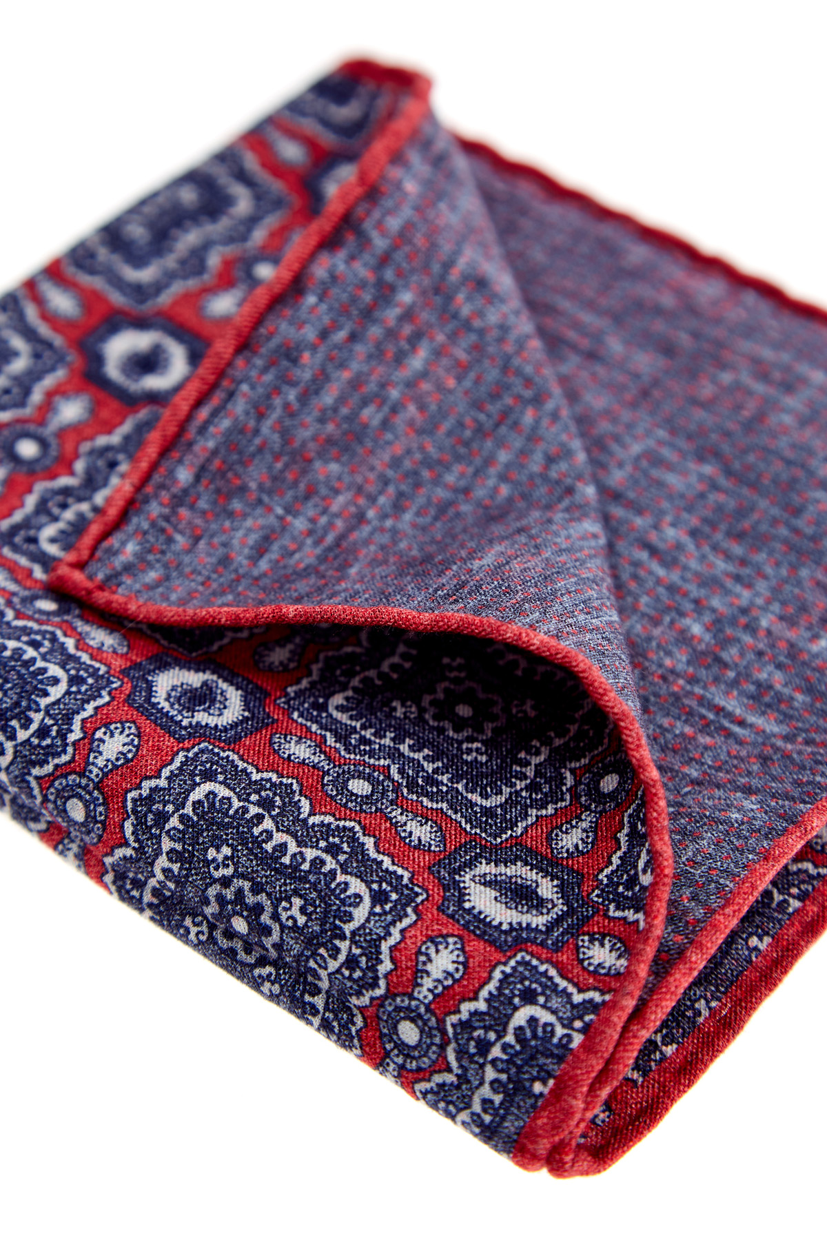 Платок-паше из шерстяной ткани с принтом в этническом стиле ELEVENTY, цвет красный, размер 40 - фото 3