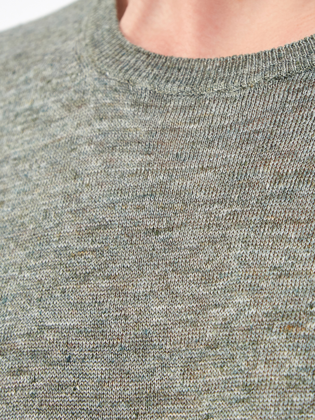 Джемпер с короткими рукавами из тонкой льняной пряжи GRAN SASSO, цвет зеленый, размер 46;48;52;54;56 - фото 5