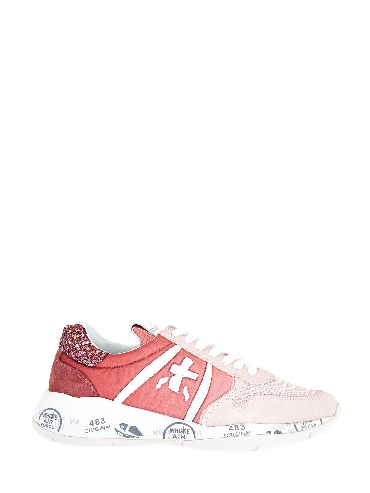 Комбинированные кроссовки Layla с мерцающей отделкой PREMIATA, цвет розовый, размер 5;6;7;8;9