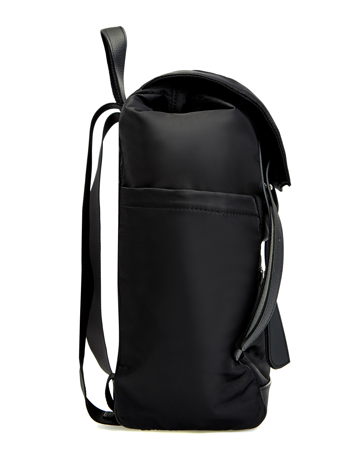 Рюкзак Milo из сатинового нейлона с кожаной ручкой ZANELLATO, цвет черный, размер 38;44 - фото 4