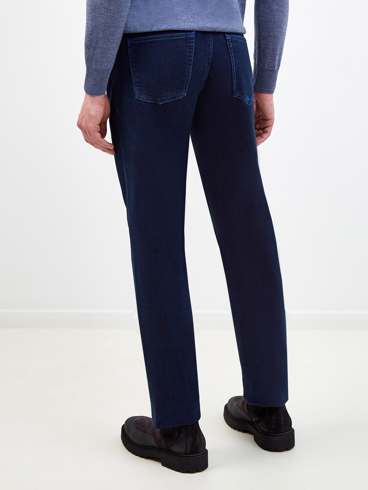 Утепленные джинсы Costantino с контрастной прострочкой SCISSOR SCRIPTOR, цвет синий, размер 50;52;54;54;56;58;60;48 - фото 4