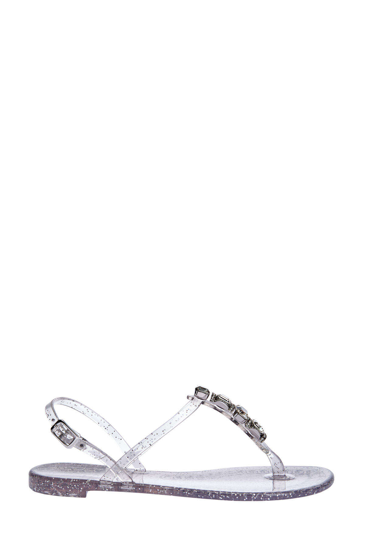 Сандалии Jelly с прозрачной текстурой и блестками CASADEI, цвет серебристый, размер 36;38;39;40;41