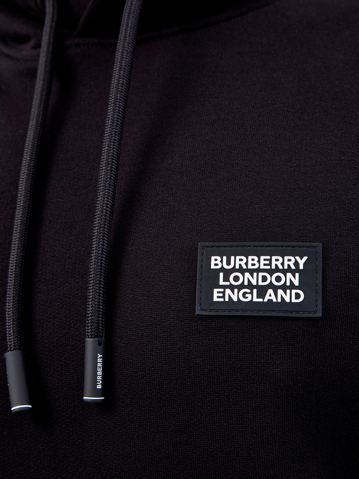 Худи из хлопкового футера с архивным принтом BURBERRY, цвет черный, размер S;M;L;XL;2XL - фото 5