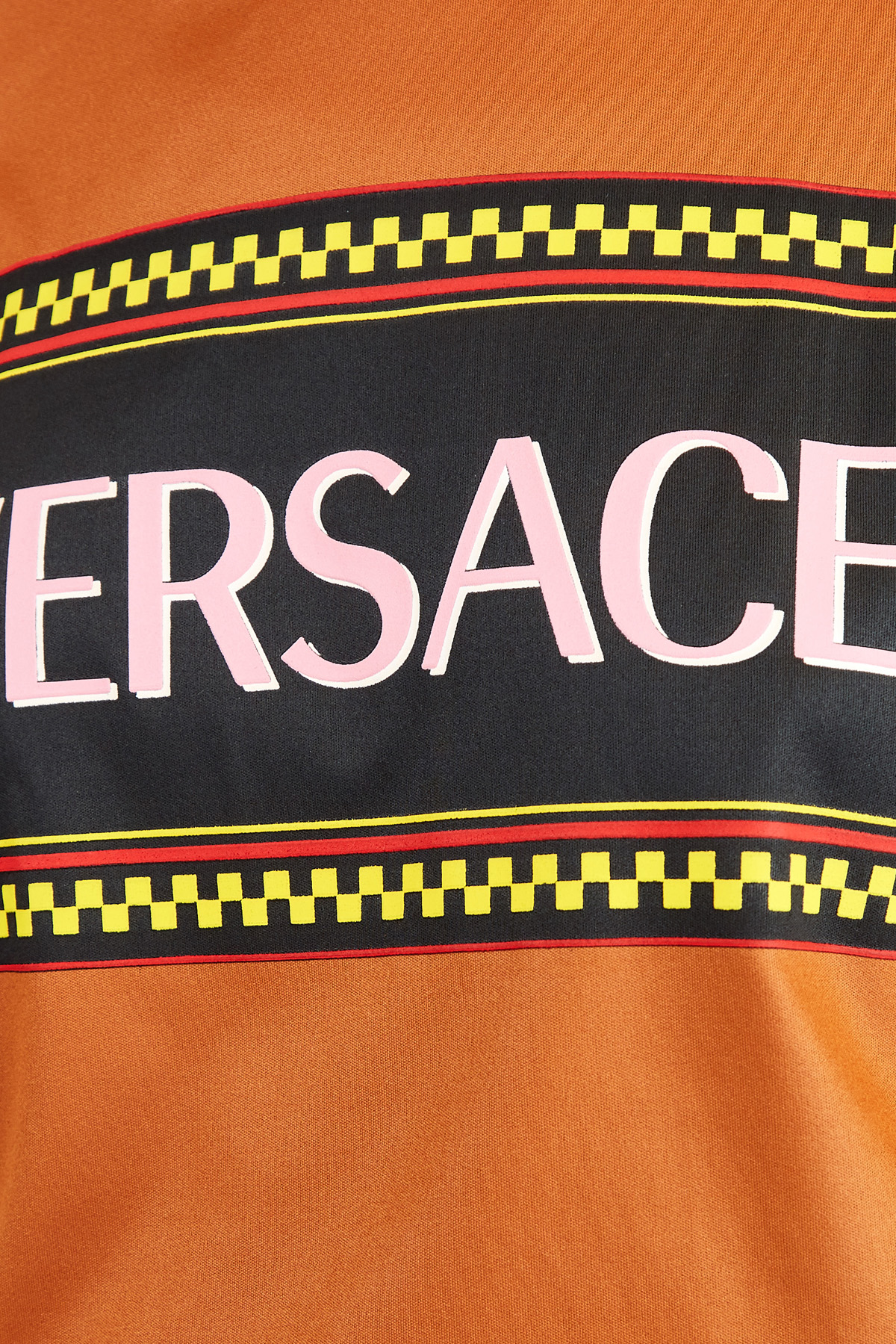 Футболка с отражающим полимерным напылением и архивным логотипом VERSACE, цвет оранжевый, размер 40;42 - фото 5