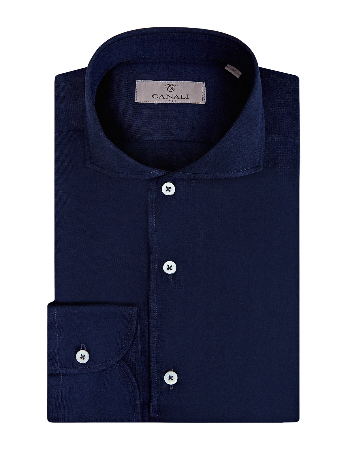 Рубашка в стиле casual из плотного хлопка CANALI, цвет синий, размер 48;52;54;56 - фото 1