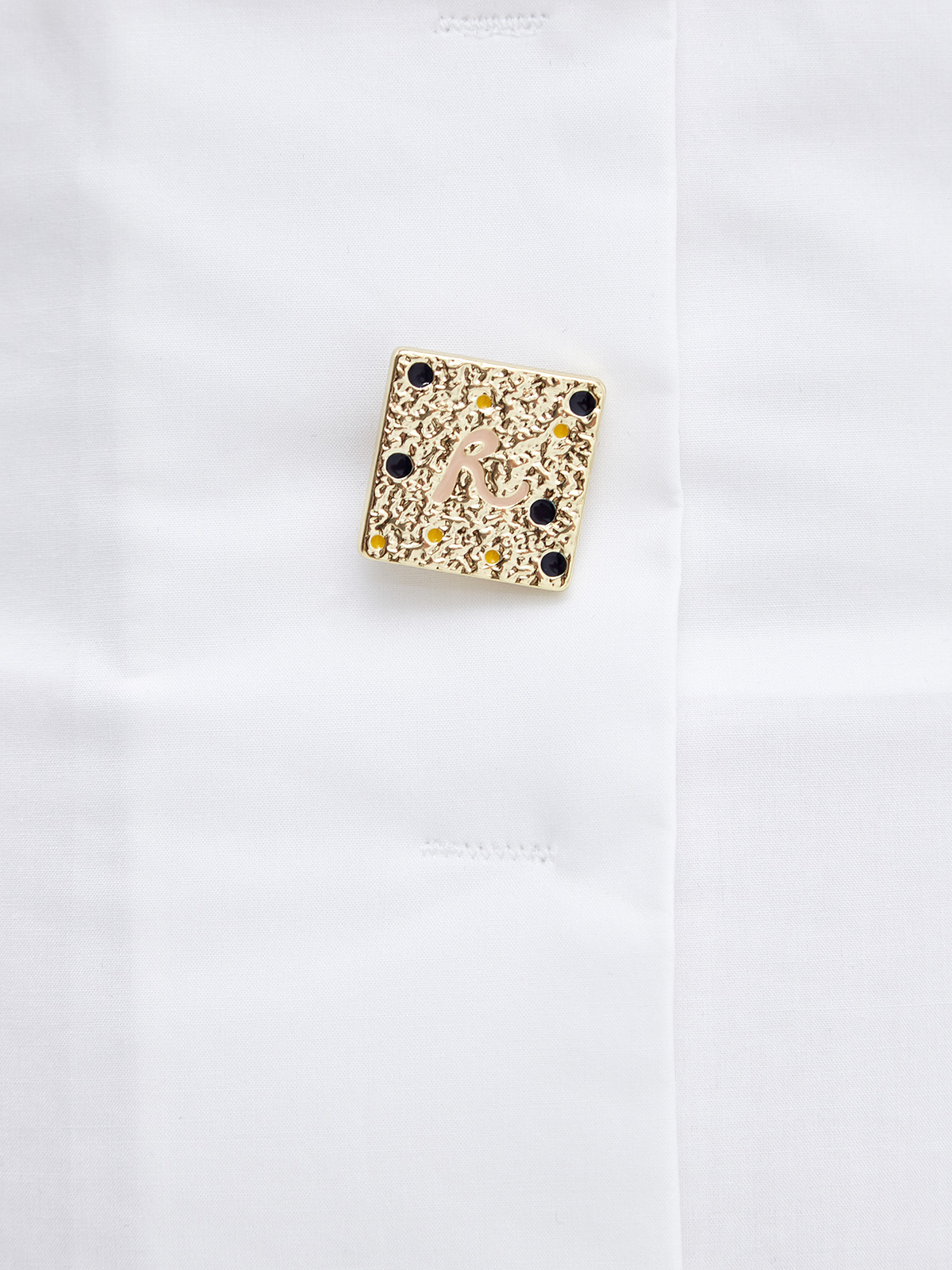 Белая юбка-плиссе с брошью ручной работы ROCHAS, цвет белый, размер 40 - фото 5