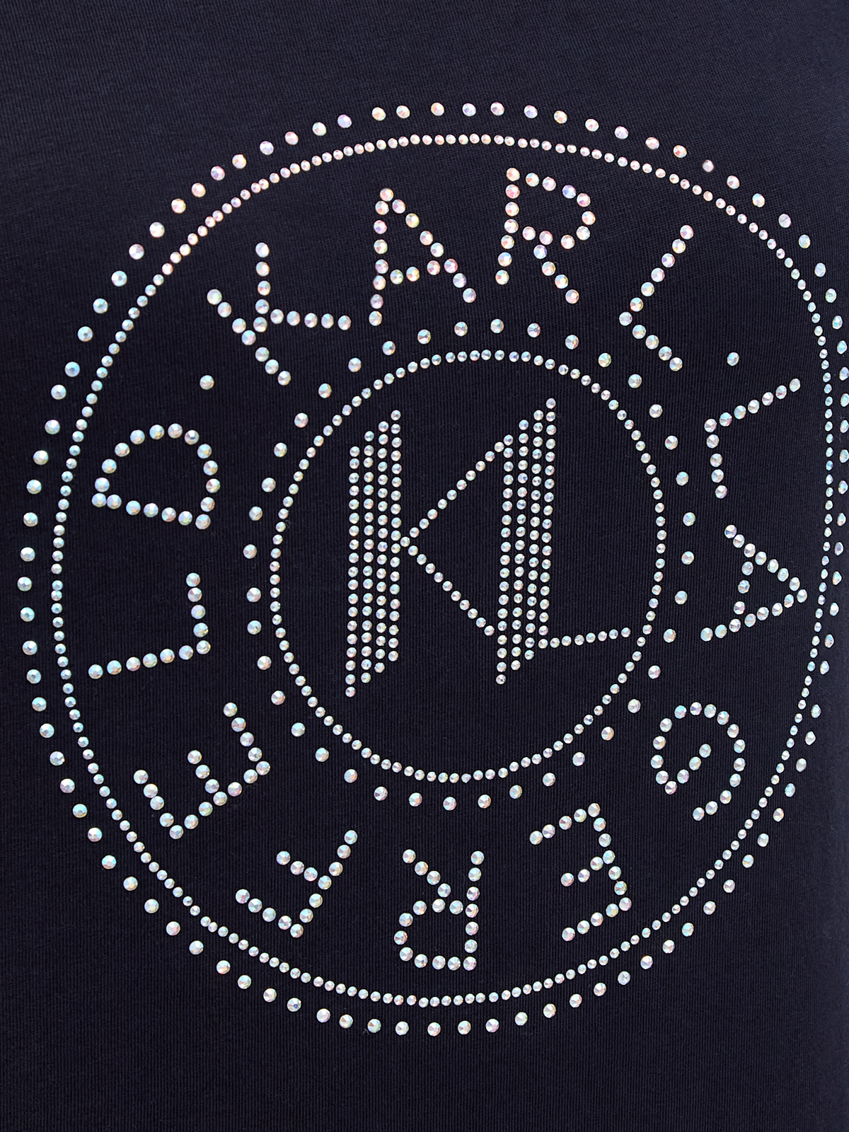 Футболка из хлопка джерси с декором K/Monogram из стразов KARL LAGERFELD, цвет черный, размер S;M;L;XL Футболка из хлопка джерси с декором K/Monogram из стразов - фото 5