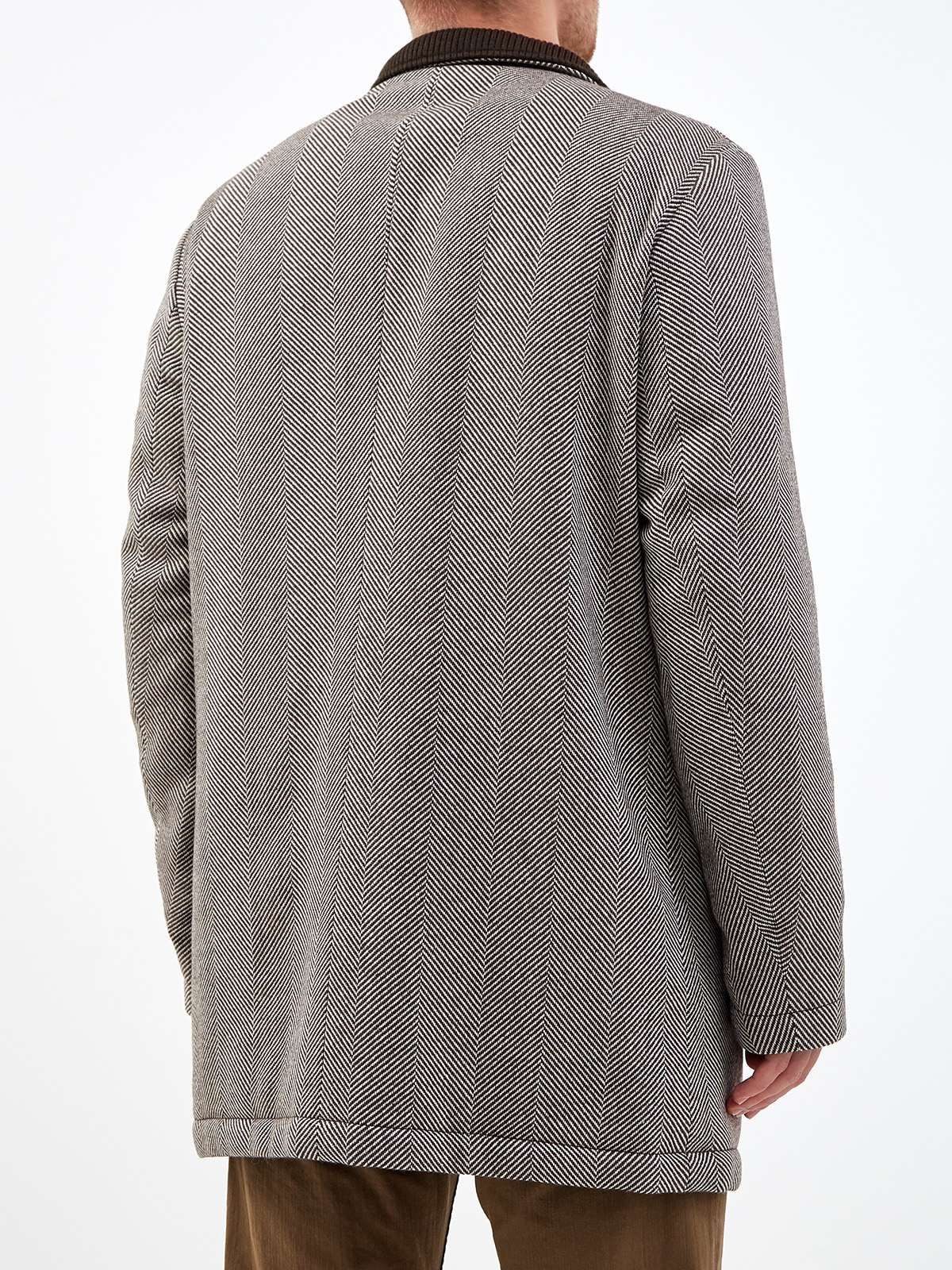 Пальто из плотной шерстяной ткани с графическим узором ELEVENTY, цвет черно-белый, размер 48;50;52;54 - фото 4