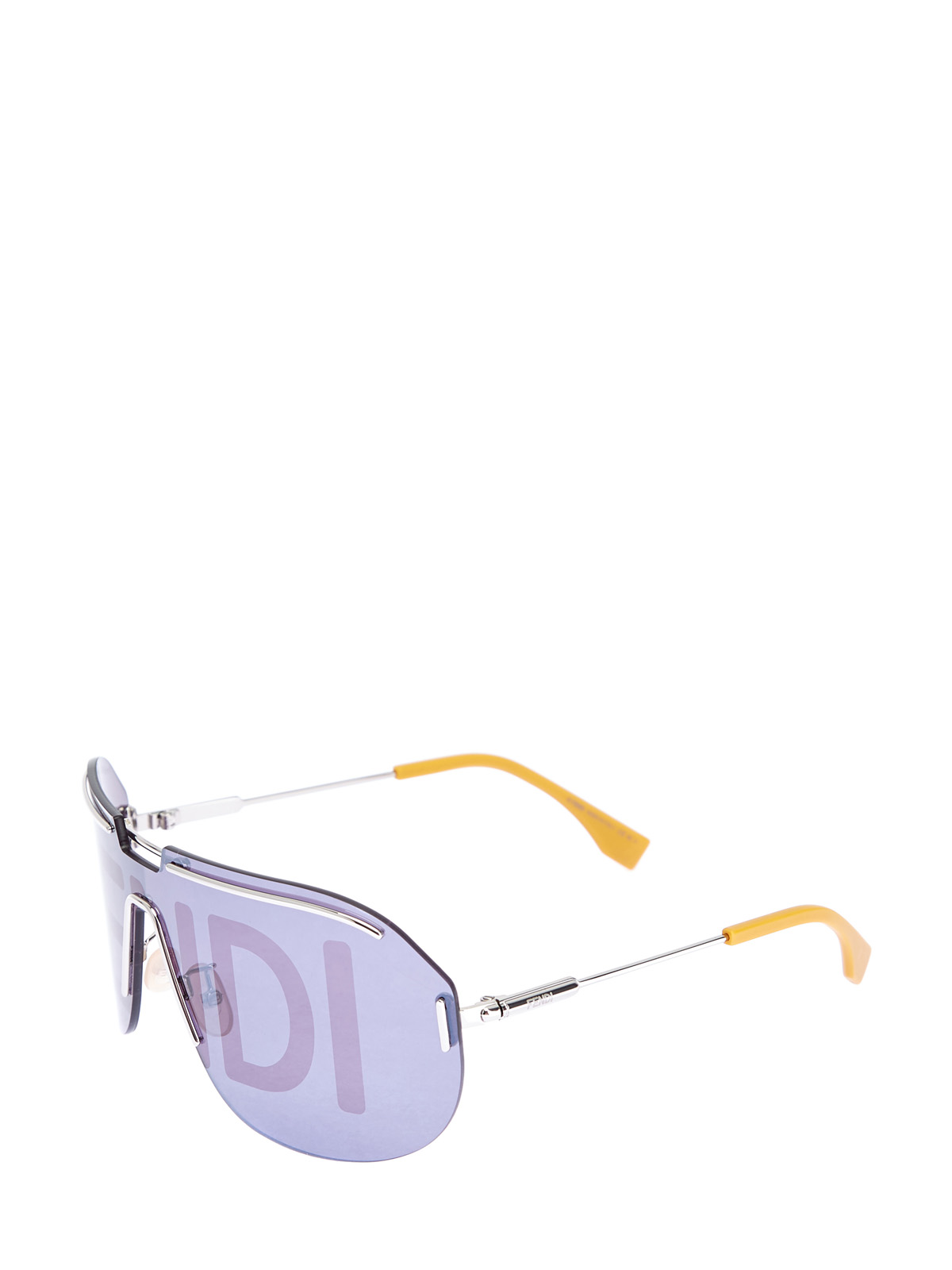 Очки-маска в легкой оправе с принтом на линзах FENDI (sunglasses), цвет мульти, размер 36.5;37;38;38.5;39;39.5;40 - фото 2