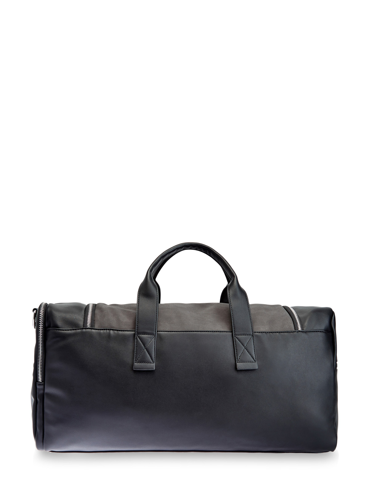 Спортивная сумка из экокожи с двойной молнией и ремнем BIKKEMBERGS, цвет черный, размер 54;56;58;48 - фото 4