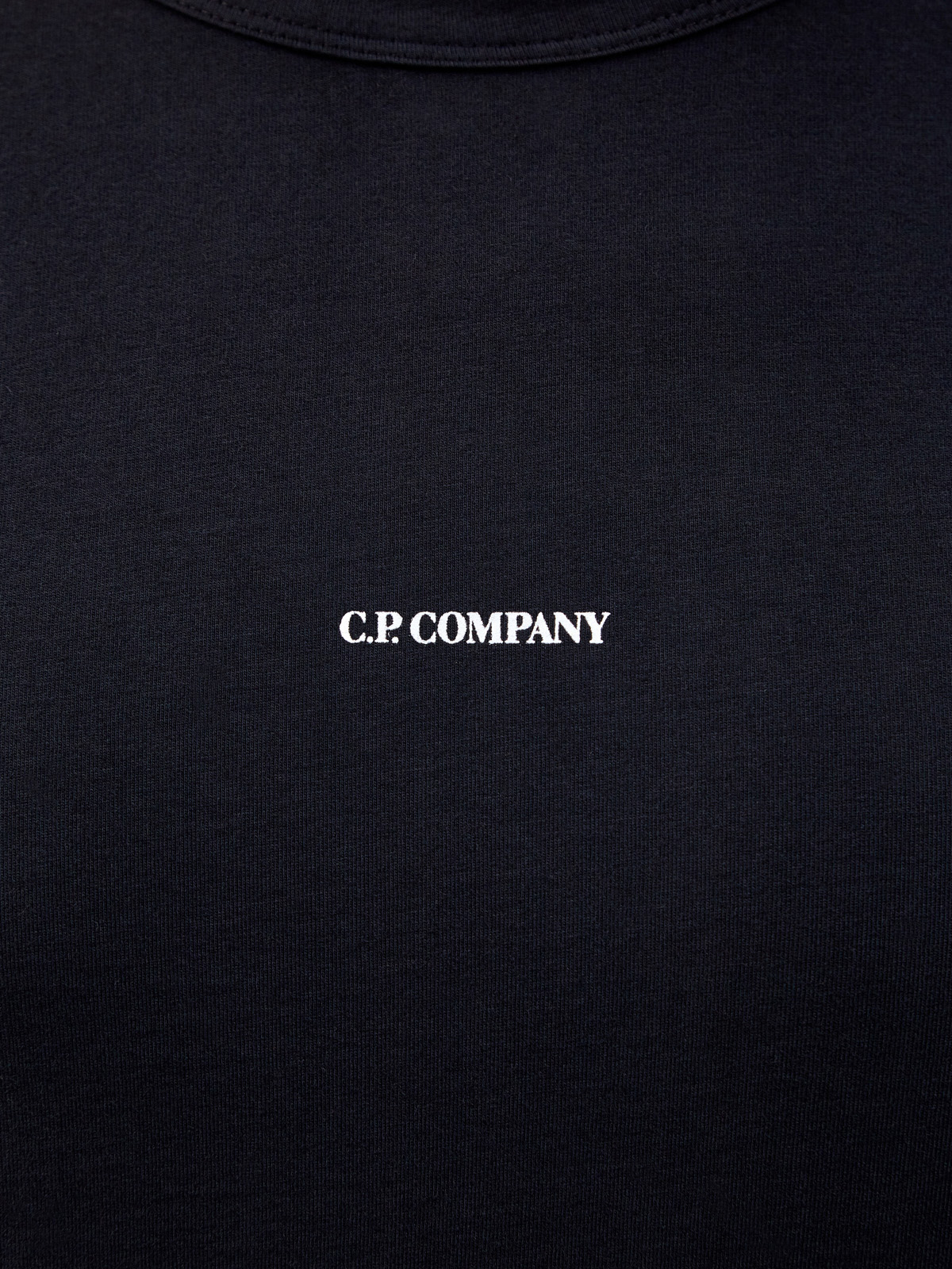 Лонгслив из дышащего джерси с минималистичным принтом C.P.COMPANY, цвет черный, размер 48;52;54;56;46 - фото 5