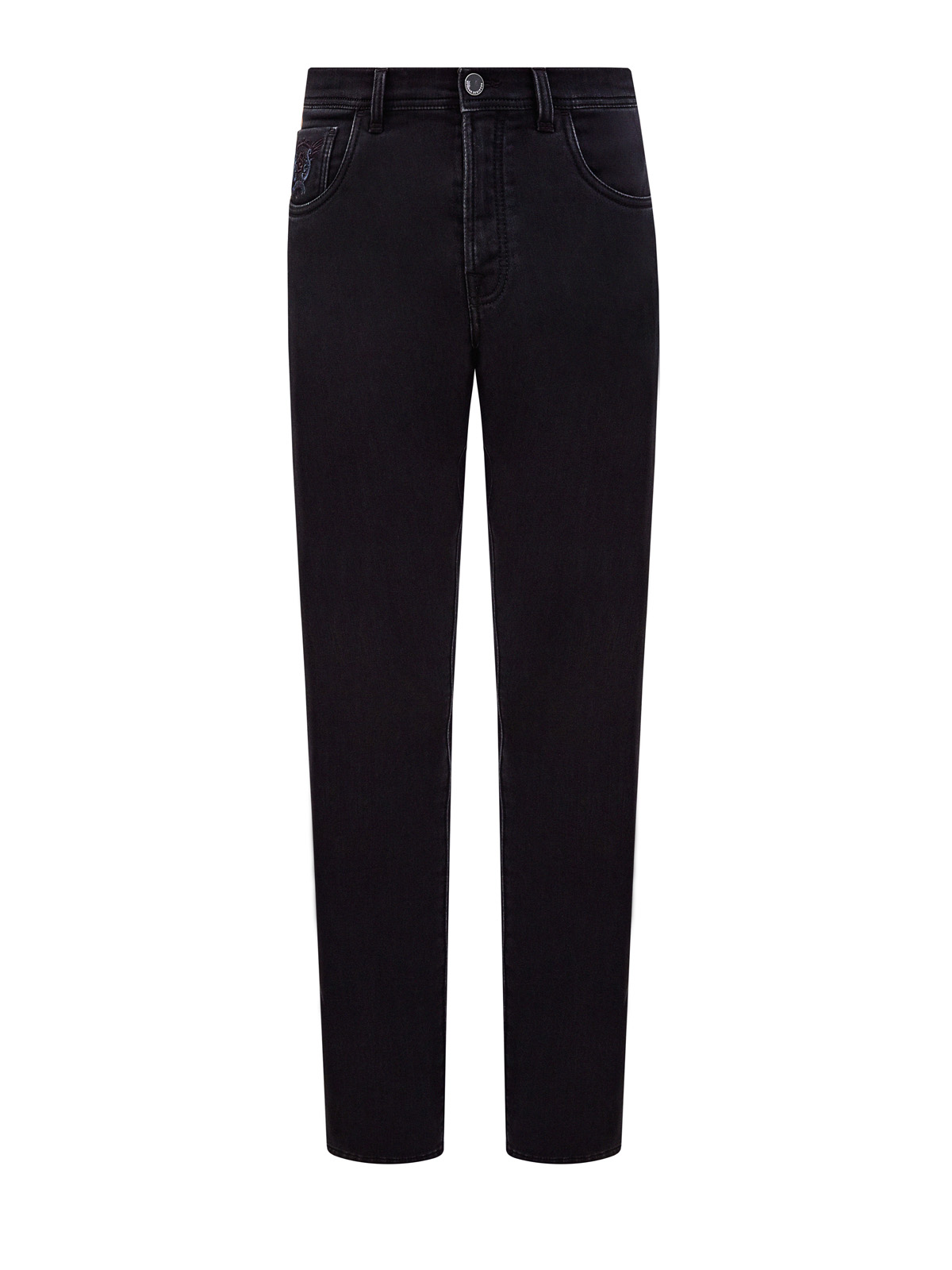 Утепленные джинсы Cesare с вышитым логотипом SCISSOR SCRIPTOR, цвет черный, размер 50;54;58;60;62;66;48 - фото 1